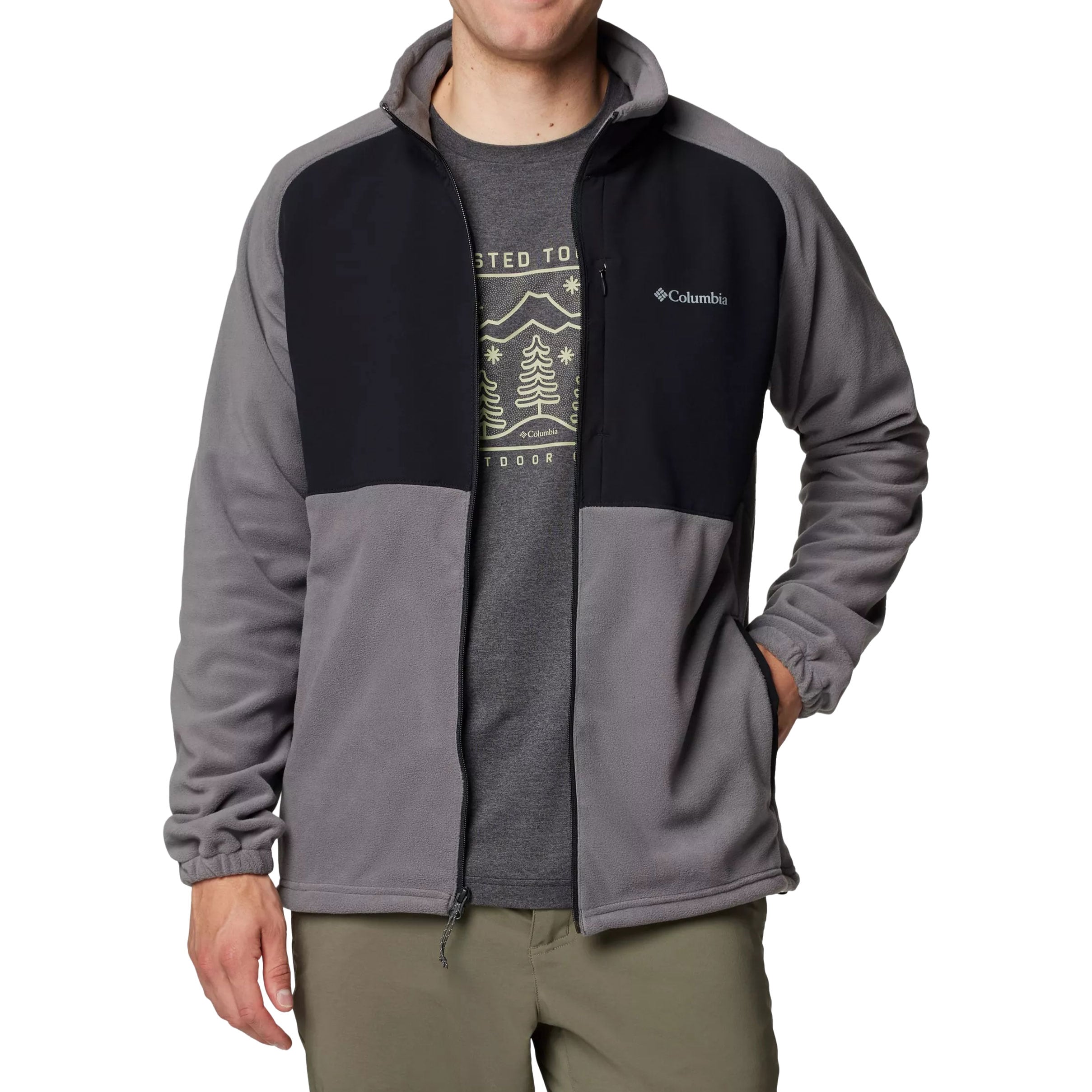 Polar Columbia Sage Peak Fleece - City Grey/Black