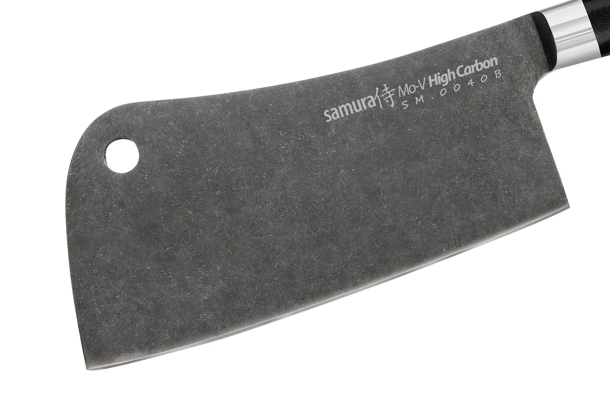 Кухонний ніж Samura Mo-V Cleaver Stonewash 18 см - Black