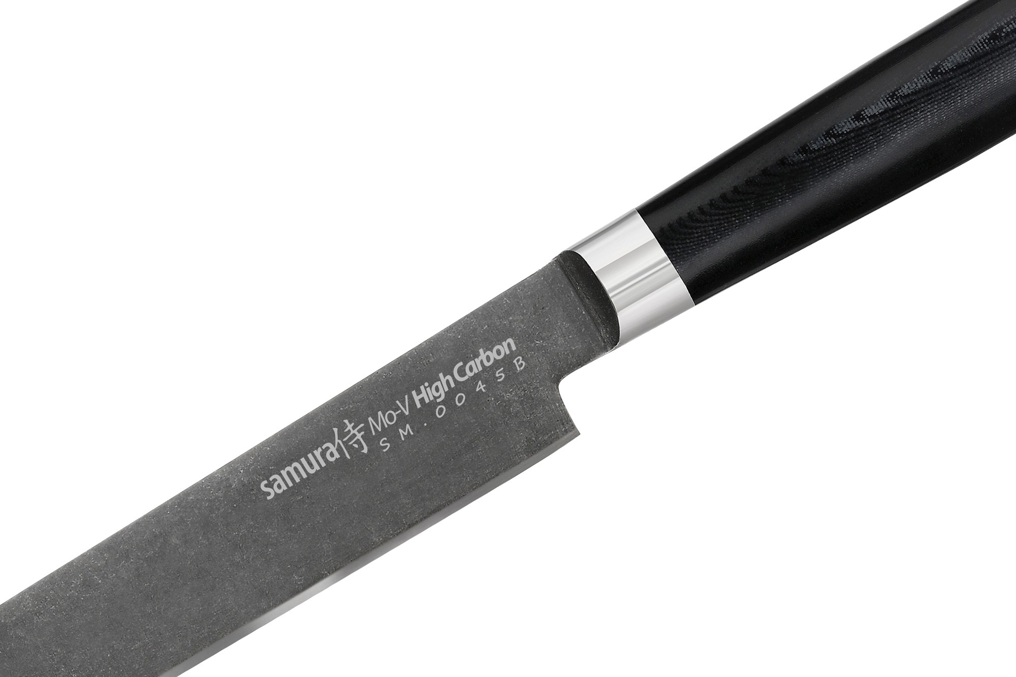Nóż kuchenny Samura Mo-V Stonewash Slicing 23 cm - Black