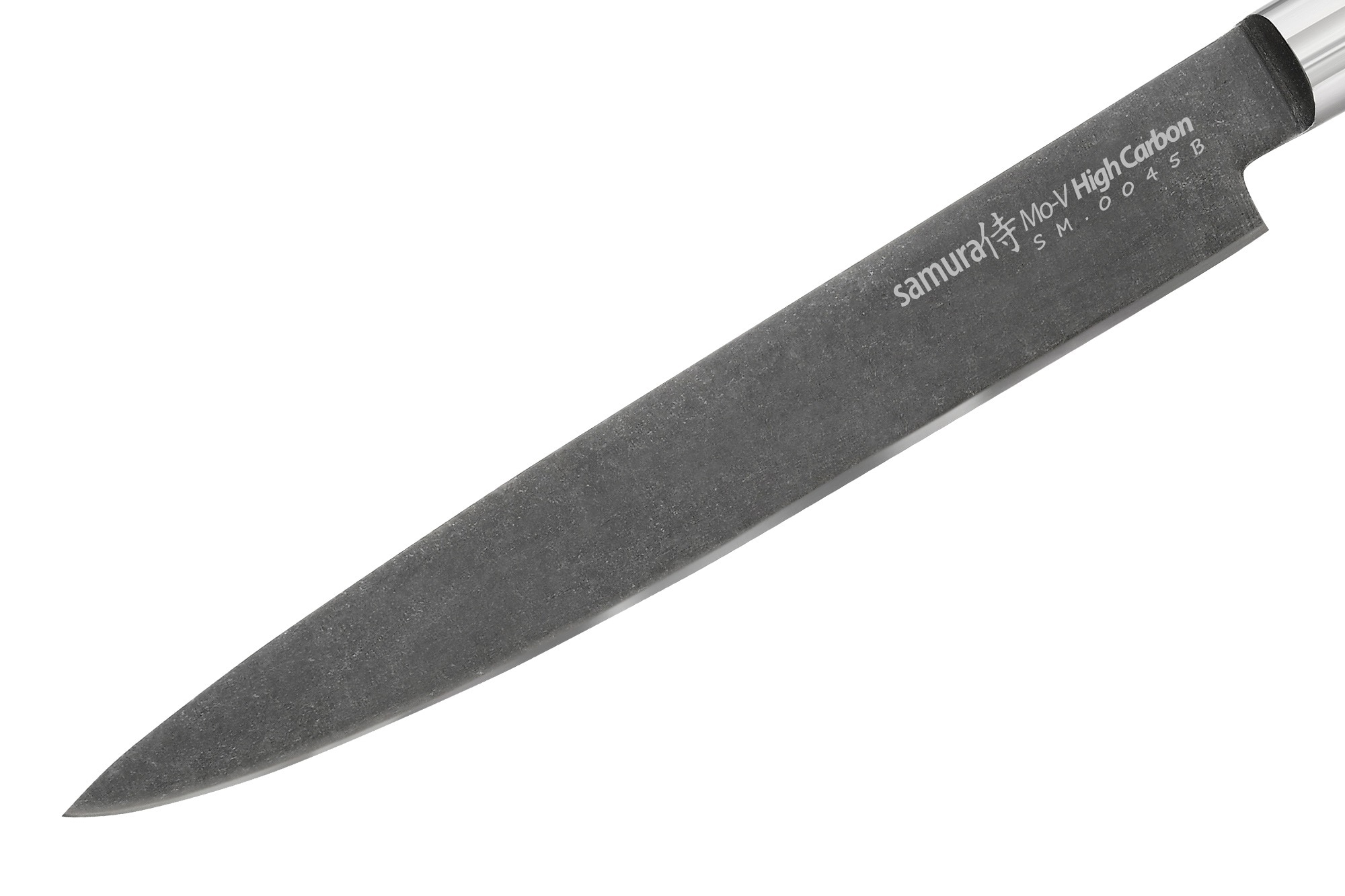 Nóż kuchenny Samura Mo-V Stonewash Slicing 23 cm - Black