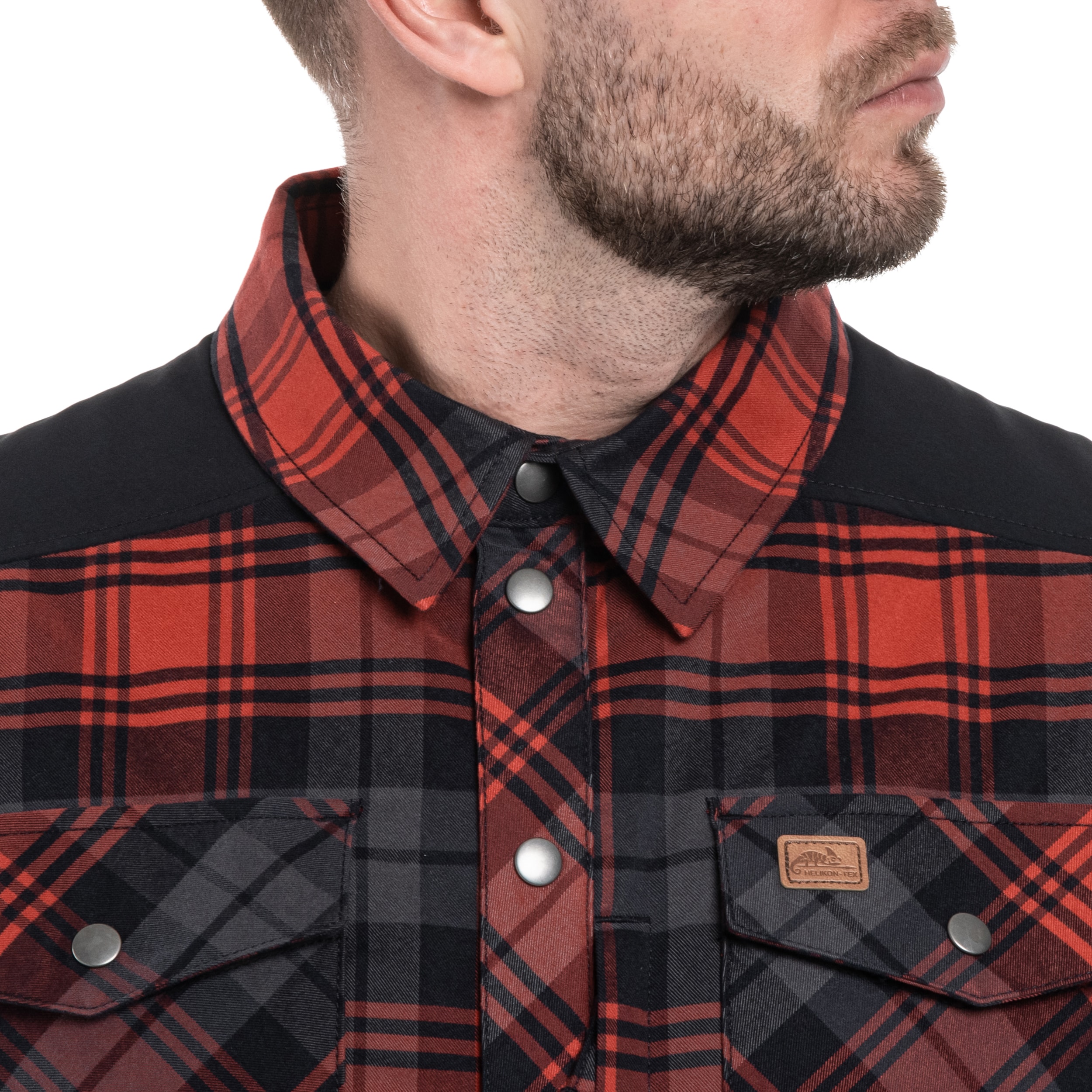 Koszula Helikon-Tex Winter Warden Long Sleeve - Slate Crimson Plaid