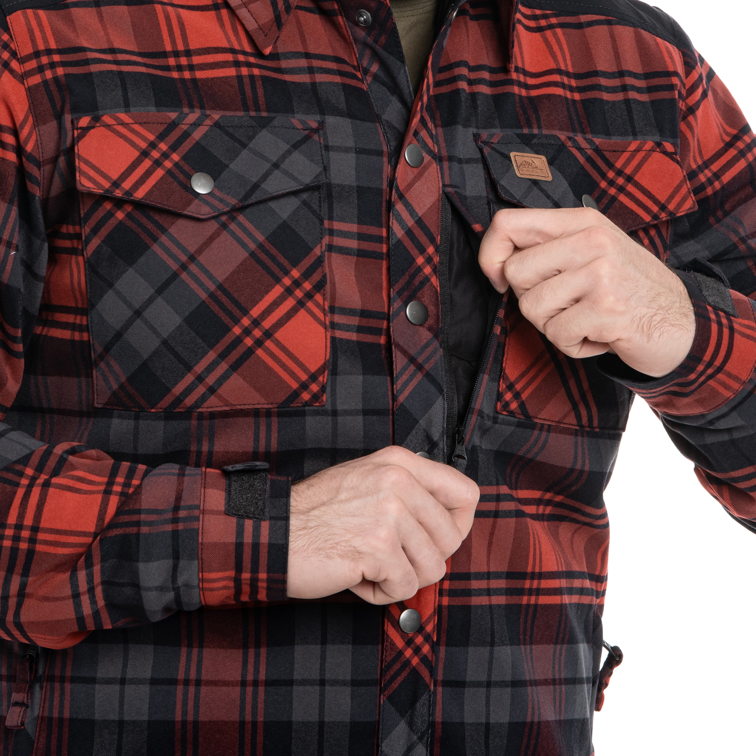 Koszula Helikon-Tex Winter Warden Long Sleeve - Slate Crimson Plaid
