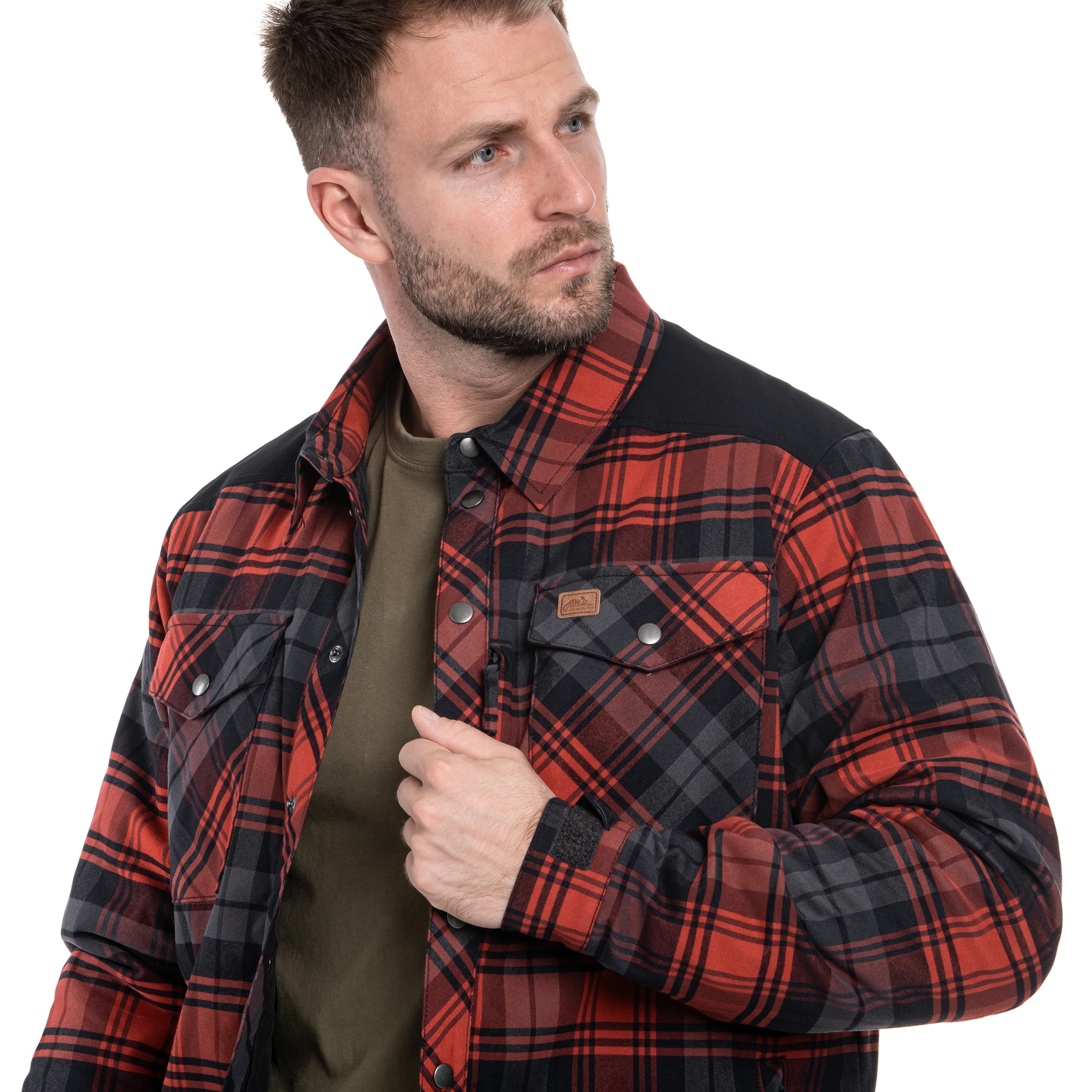 Koszula Helikon-Tex Winter Warden Long Sleeve - Slate Crimson Plaid