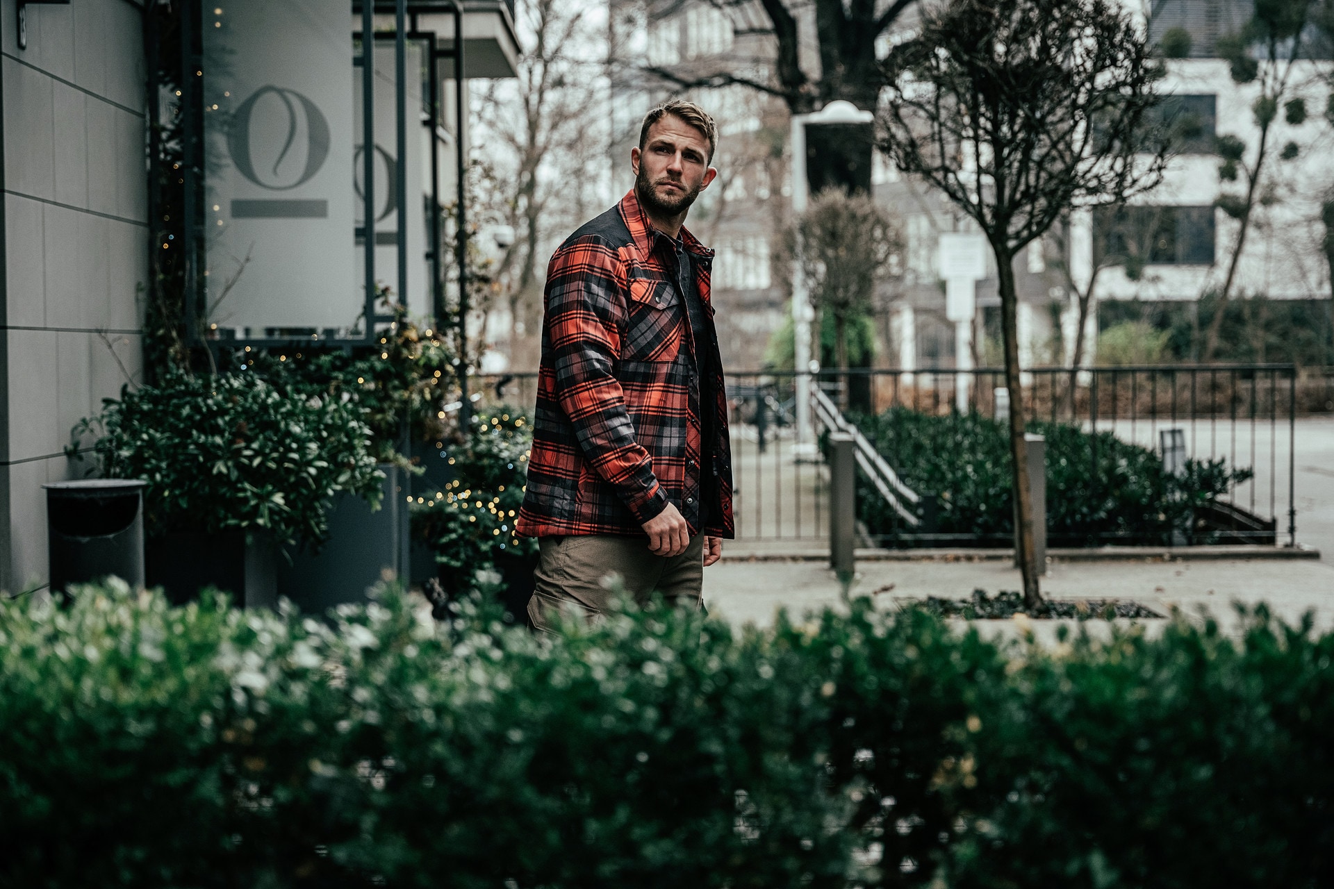 Koszula Helikon-Tex Winter Warden Long Sleeve - Slate Crimson Plaid