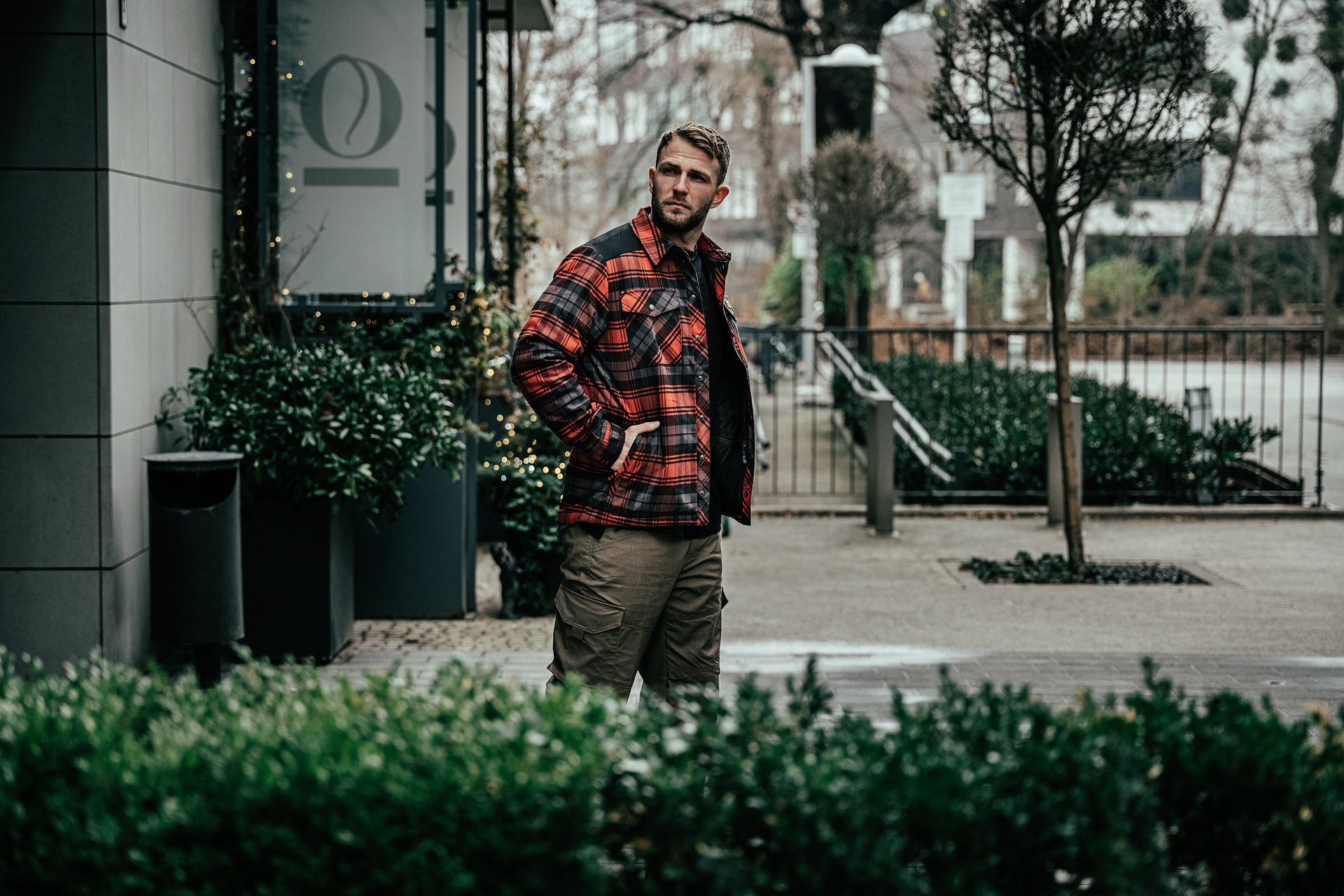 Koszula Helikon-Tex Winter Warden Long Sleeve - Slate Crimson Plaid