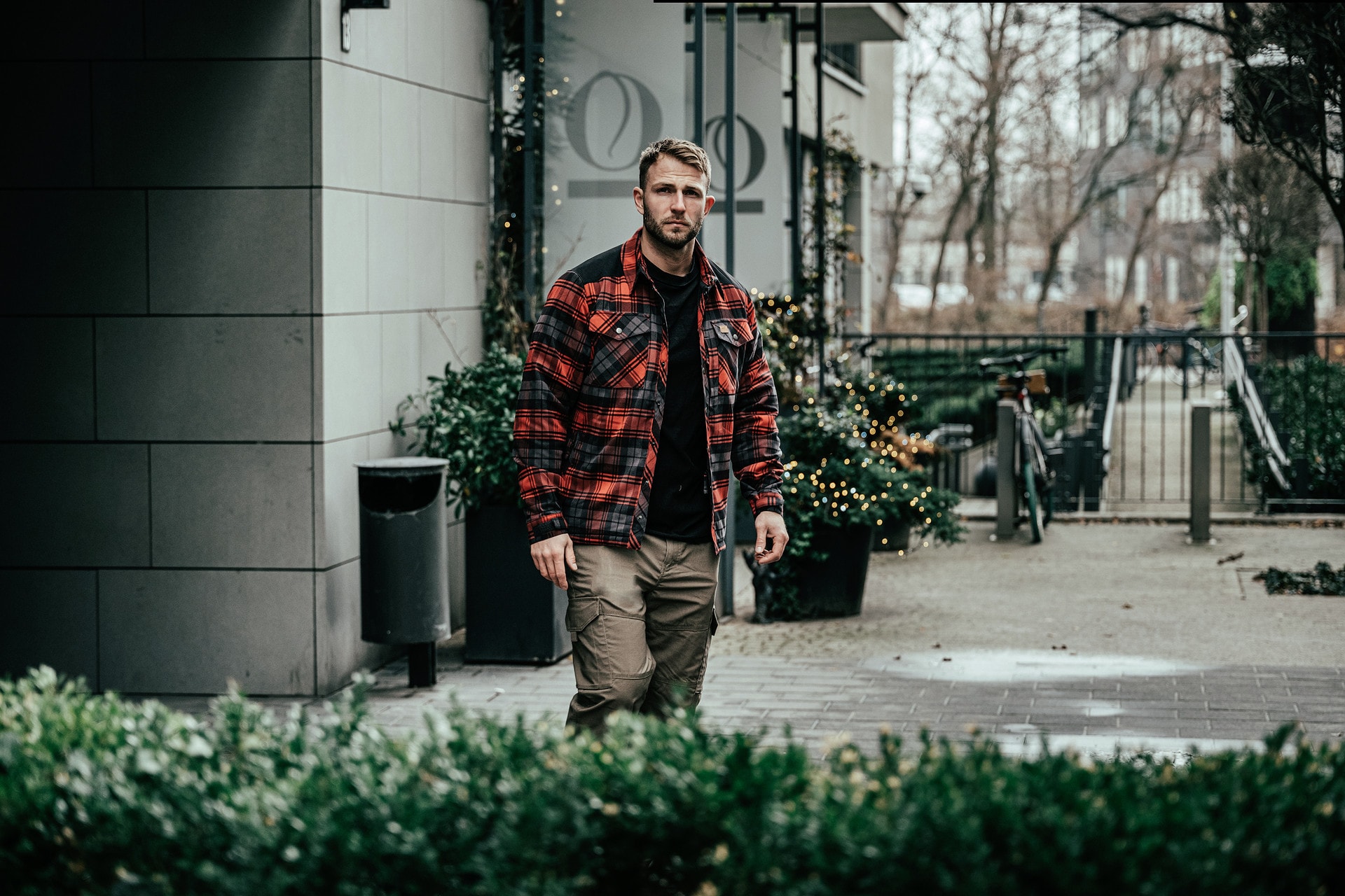 Koszula Helikon-Tex Winter Warden Long Sleeve - Slate Crimson Plaid
