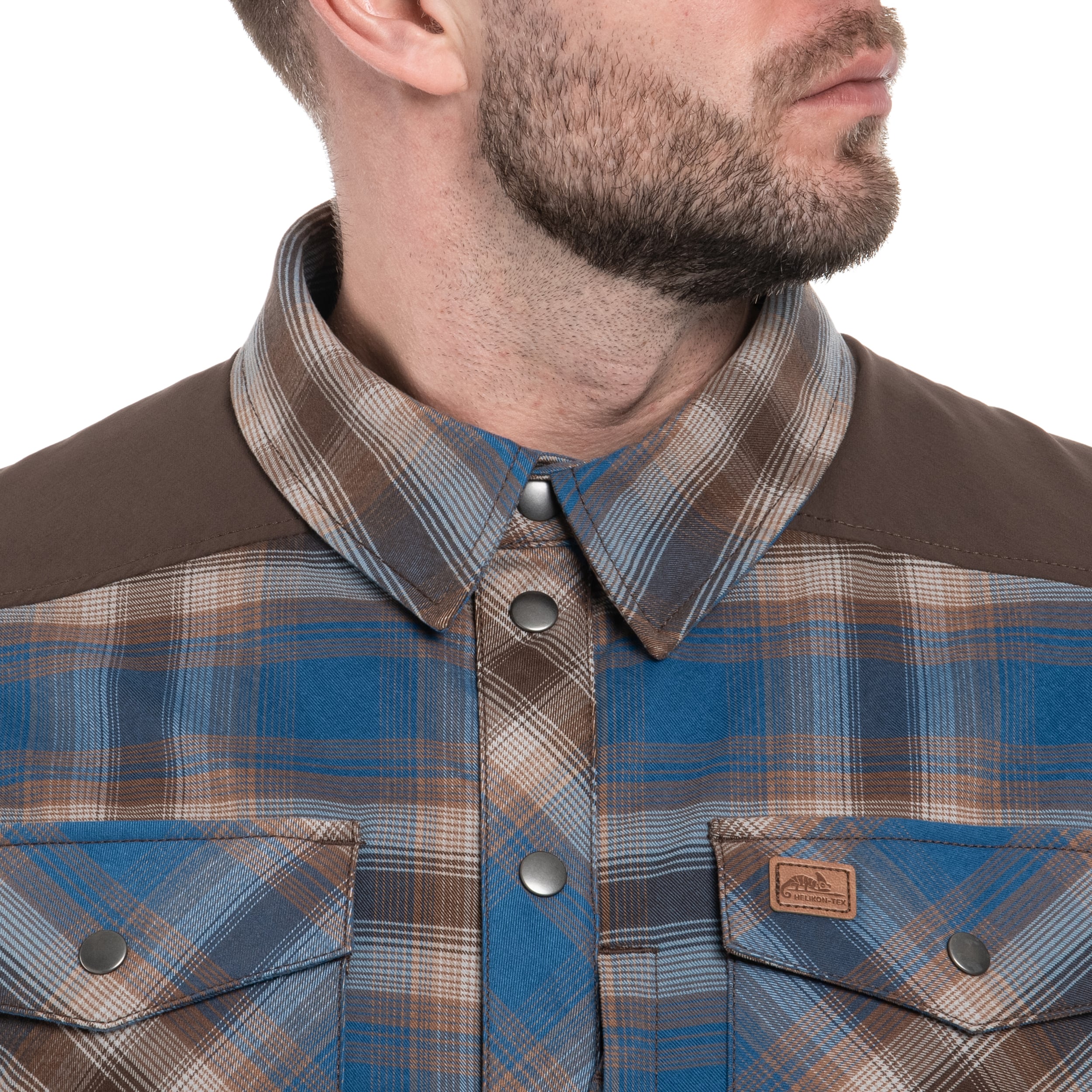 Koszula Helikon-Tex Winter Warden Long Sleeve - Forest Blue Plaid