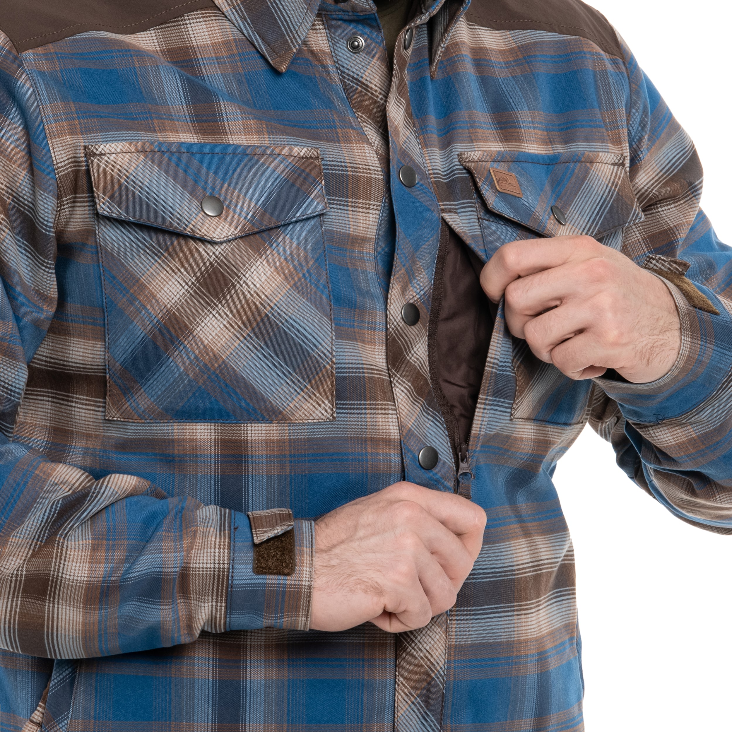 Koszula Helikon-Tex Winter Warden Long Sleeve - Forest Blue Plaid