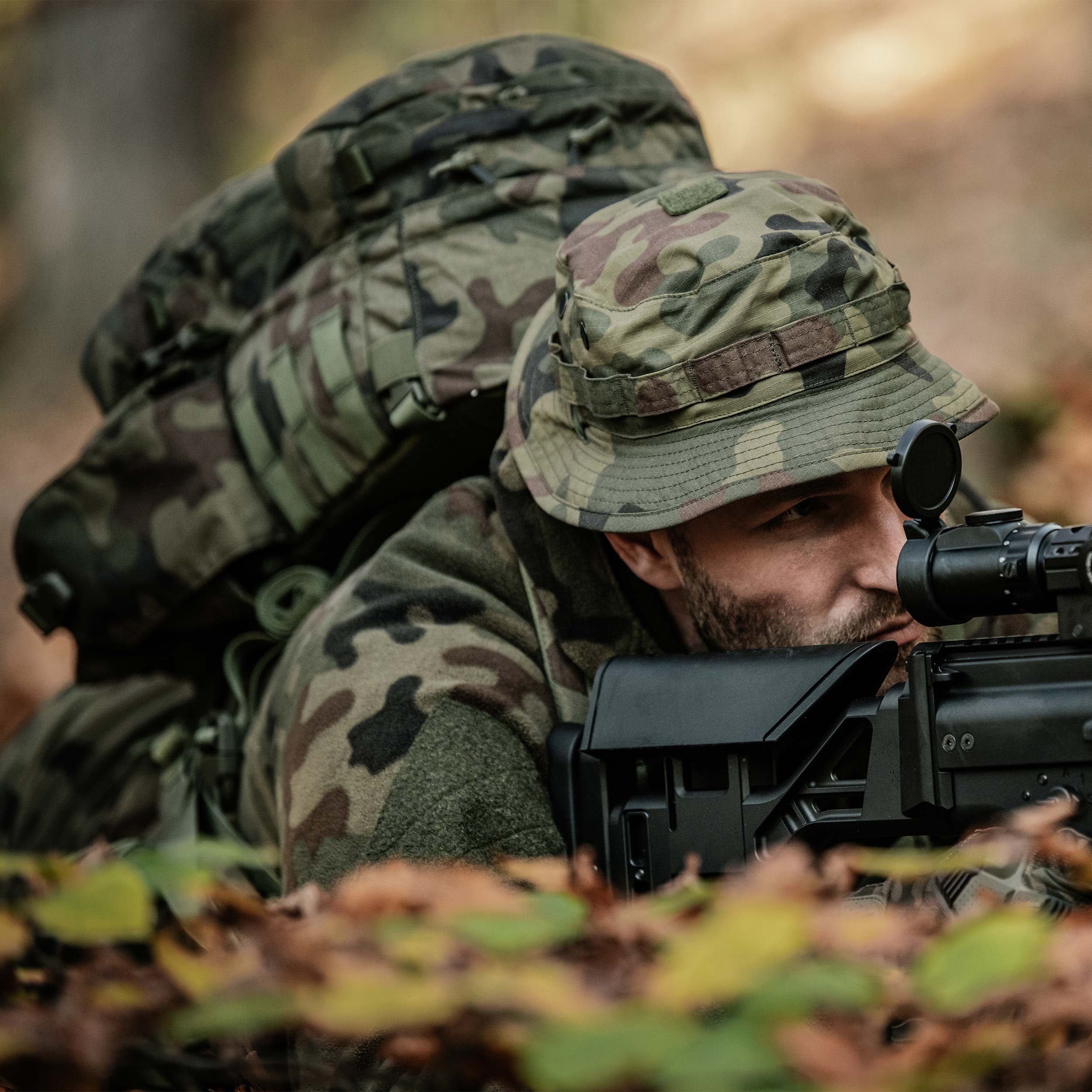 Kapelusz Helikon-Tex Boonie Mk2 PolyCotton Stretch Rip-Stop - wz.93 Pantera PL Woodland