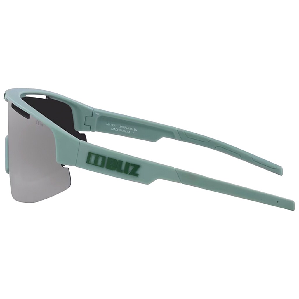 Okulary przeciwsłoneczne Bliz Matrix Nano Optics - Matte Green/Smoke Mirror Silver