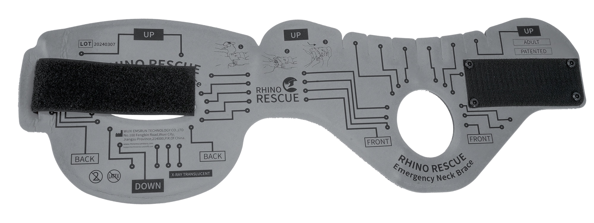 Kołnierz ortopedyczny Rhino Rescue Neck Brace - Gray