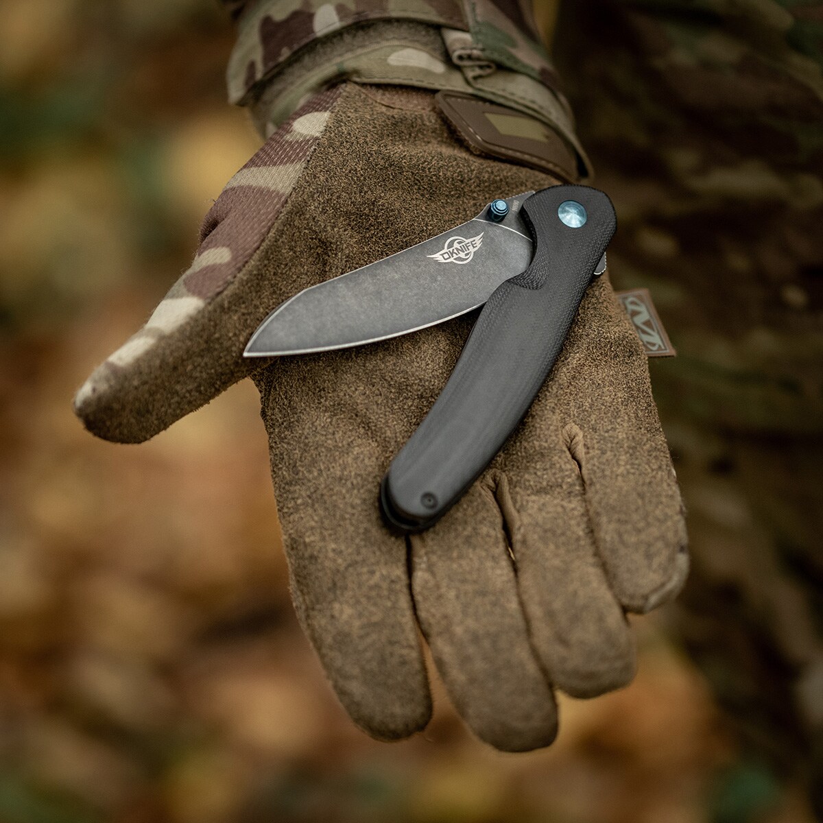Nóż składany Oknife Drever Black - stal nierdzewna N690
