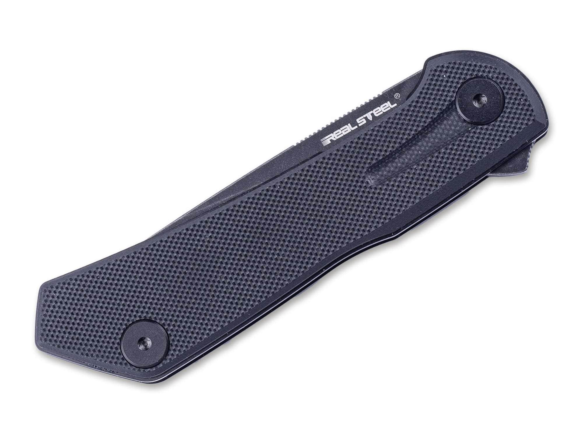 Real Steel Valore Black Blade Folding Knife 7091BB - Black