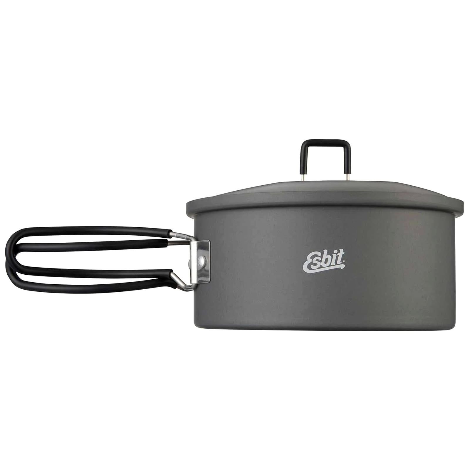 Garnek turystyczny z pokrywką Esbit Round Camping Pot aluminium - 1100 ml