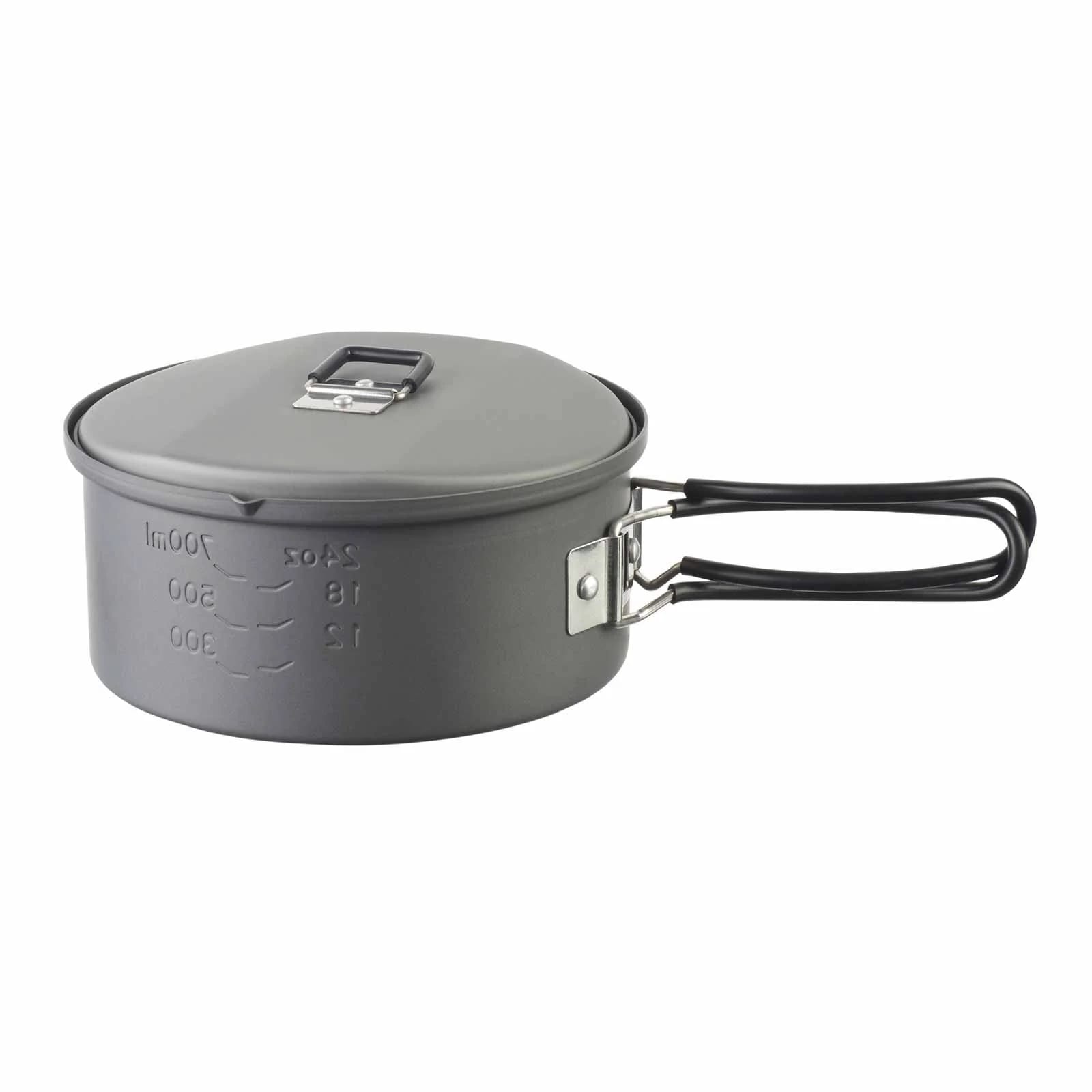 Garnek turystyczny z pokrywką Esbit Round Camping Pot aluminium - 1100 ml