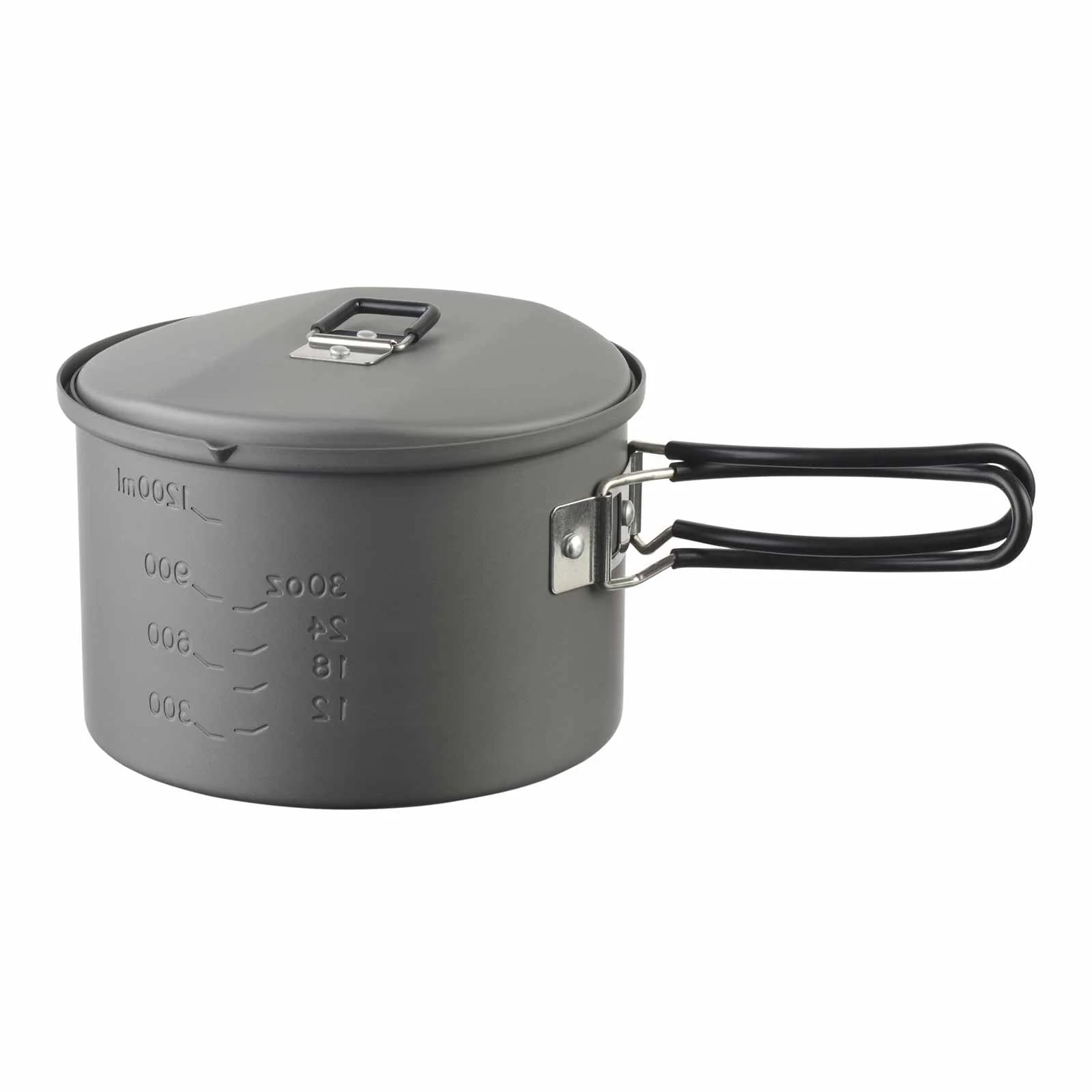 Garnek turystyczny z pokrywką Esbit Round Camping Pot aluminium - 1600 ml