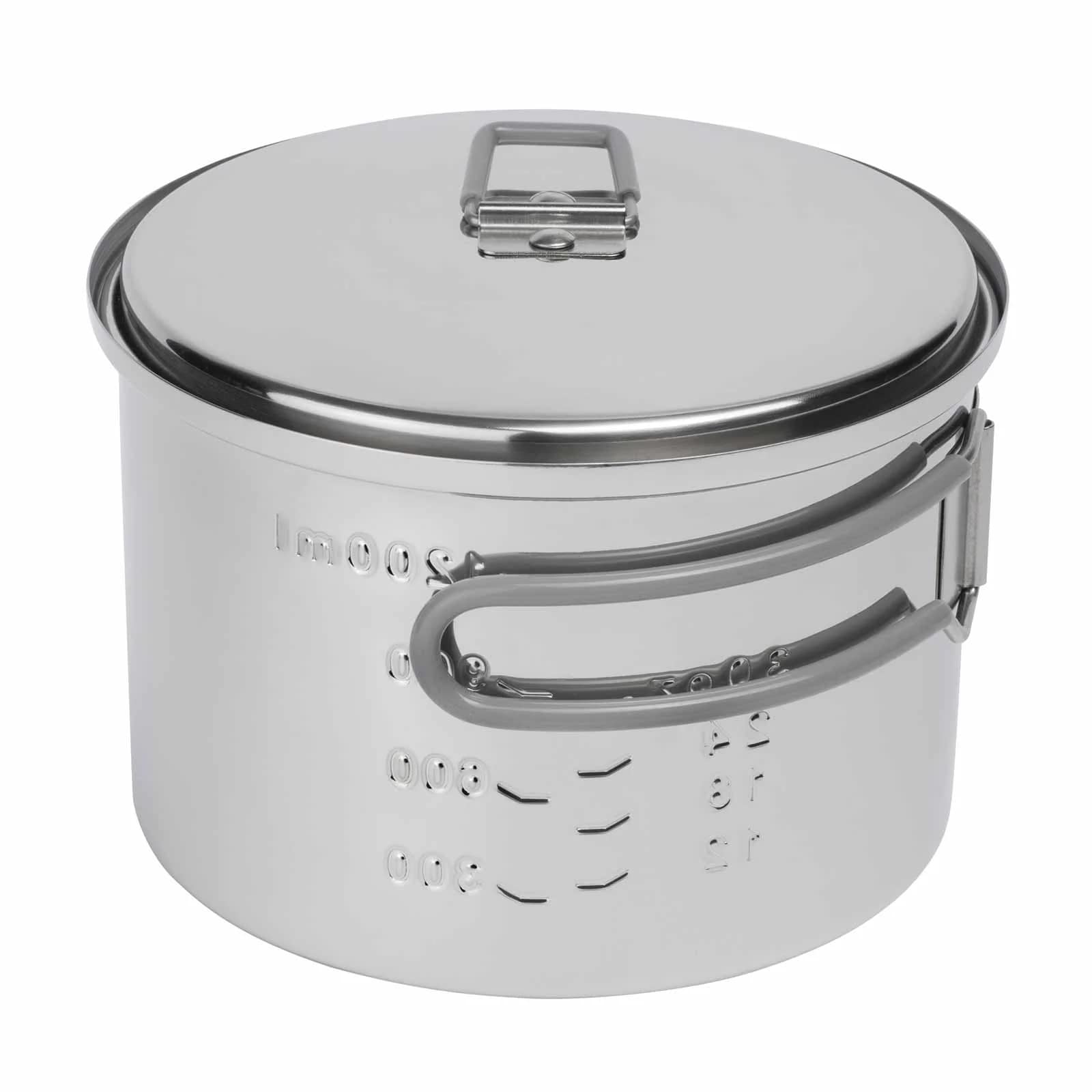 Garnek turystyczny z pokrywką Esbit Round Camping Pot stainless - 1600 ml