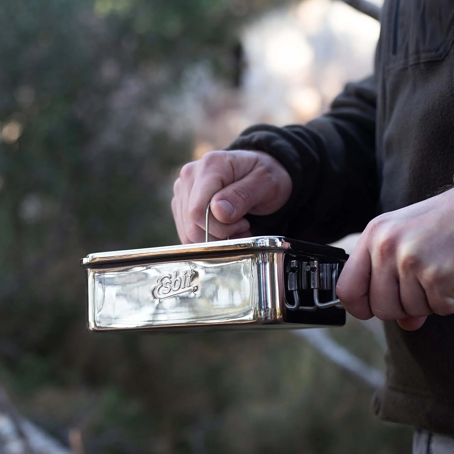 Garnek turystyczny z pokrywką Esbit Camping Pot stainless - 1200 ml