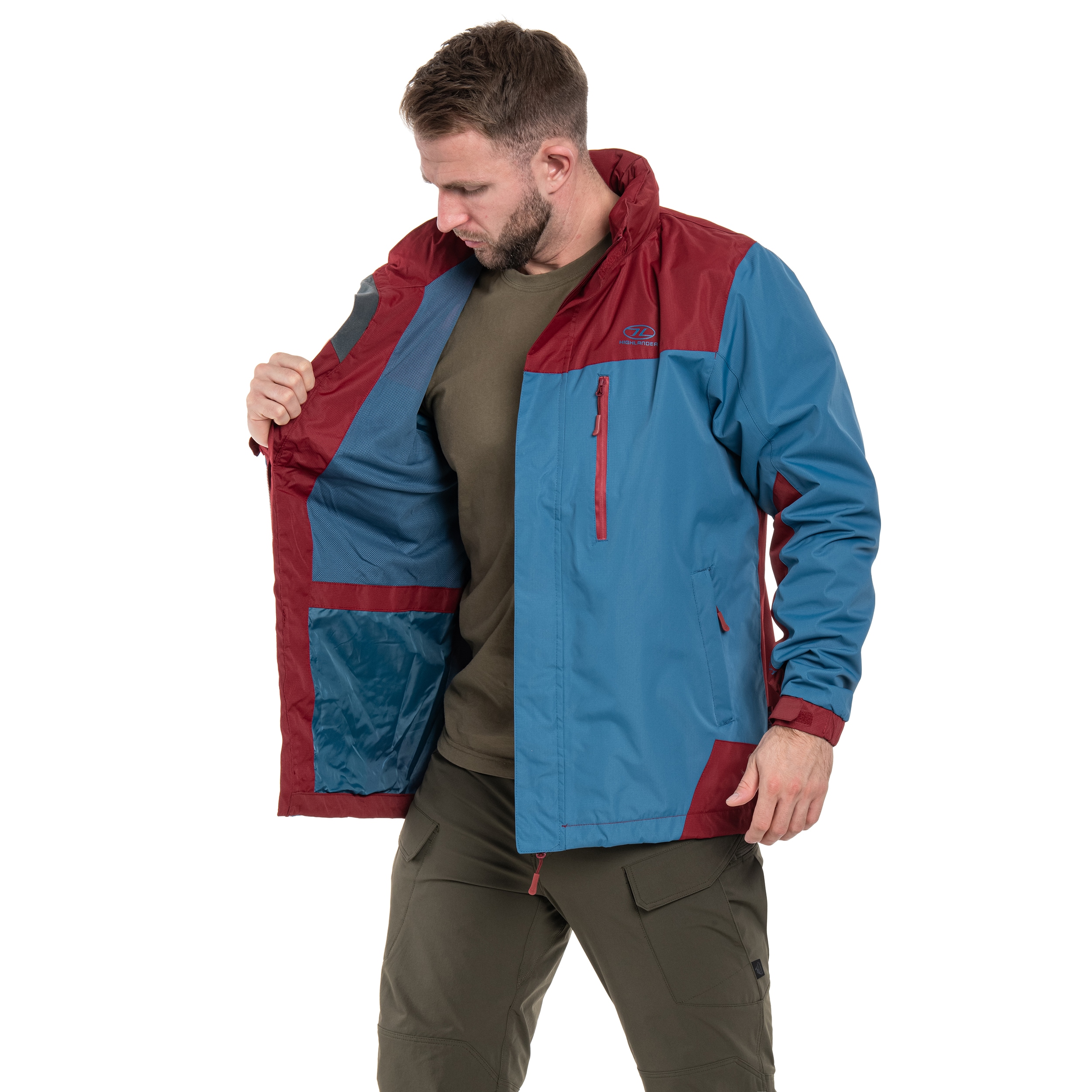 Kurtka Highlander Outdoor Kerrera - Petrol / Burgundy