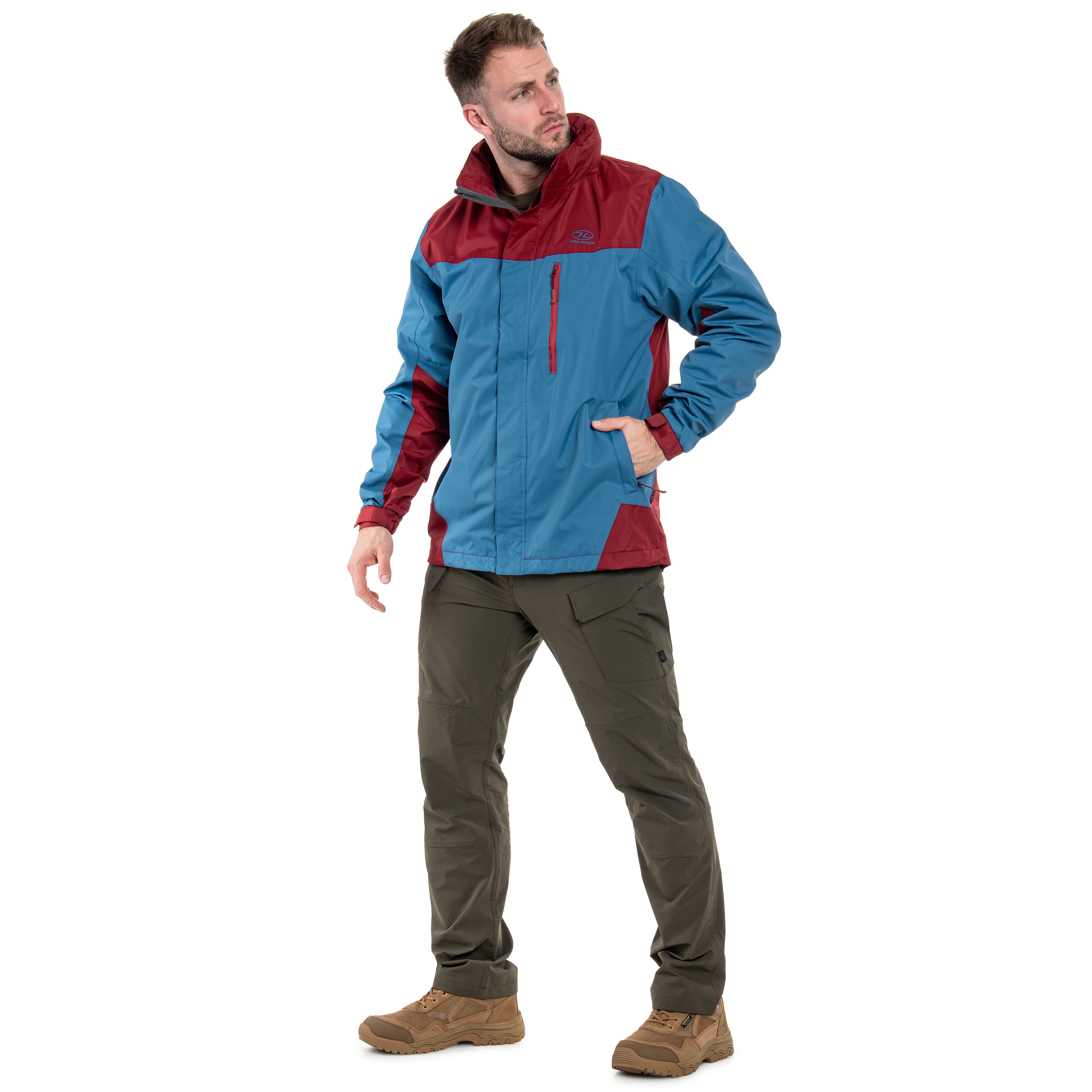 Kurtka Highlander Outdoor Kerrera - Petrol / Burgundy
