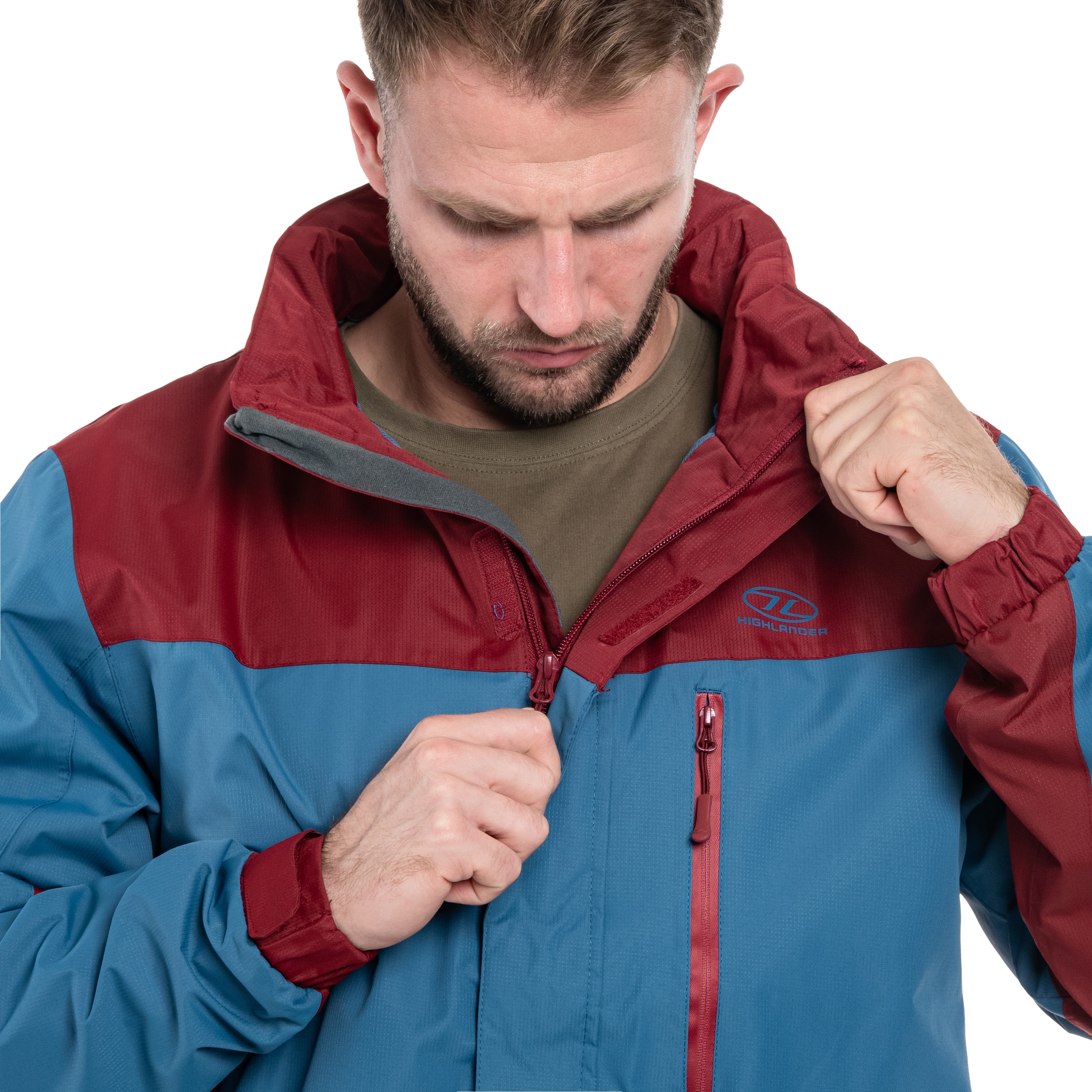 Kurtka Highlander Outdoor Kerrera - Petrol / Burgundy
