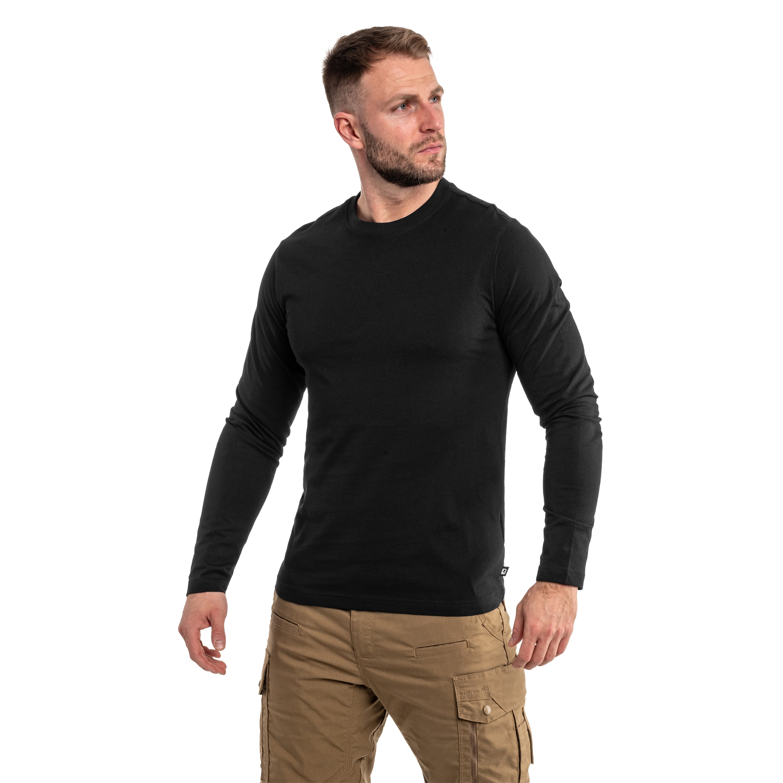 Koszulka Brandit Premium Long Sleeve Shirt - Black