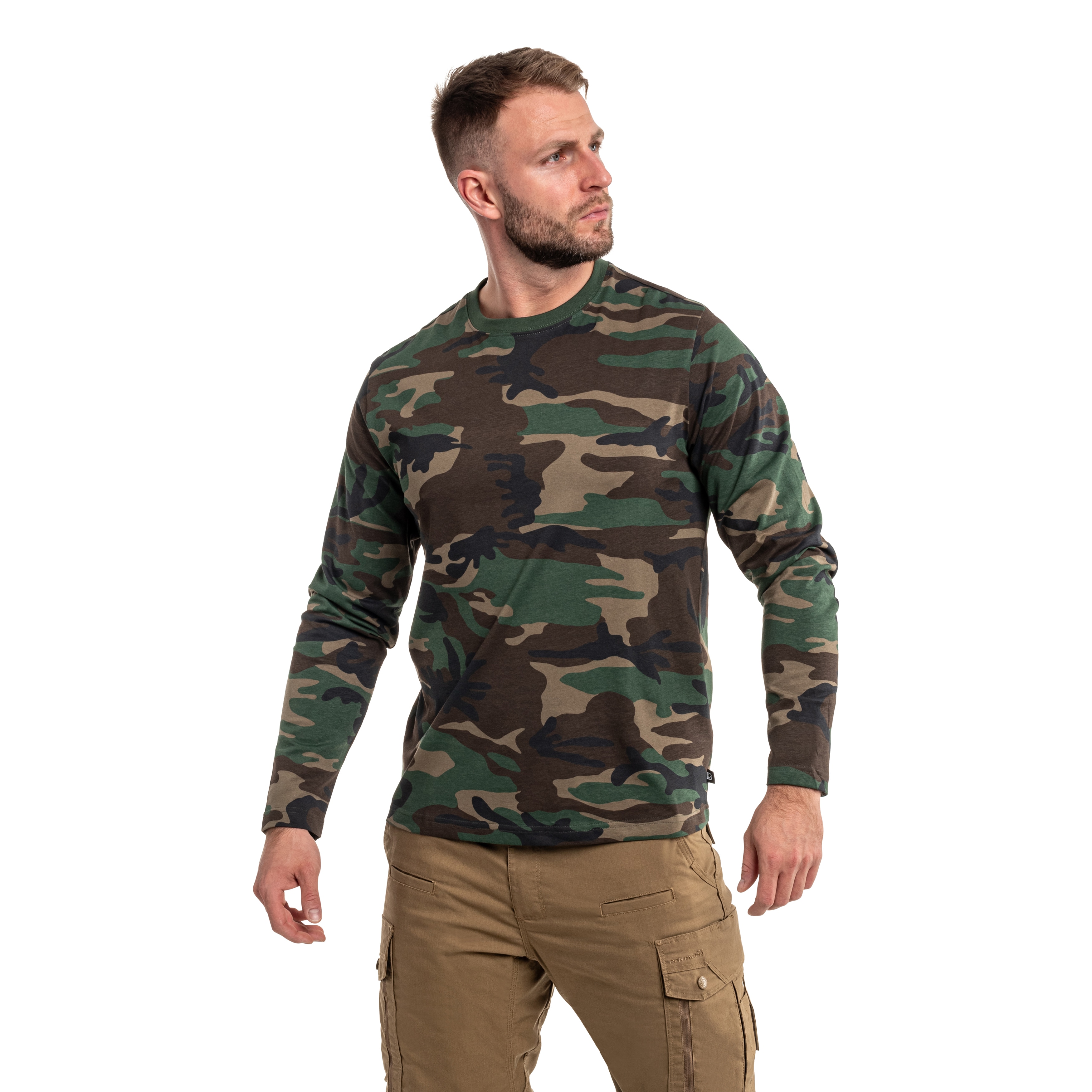 Koszulka Brandit Premium Long Sleeve Shirt - Woodland