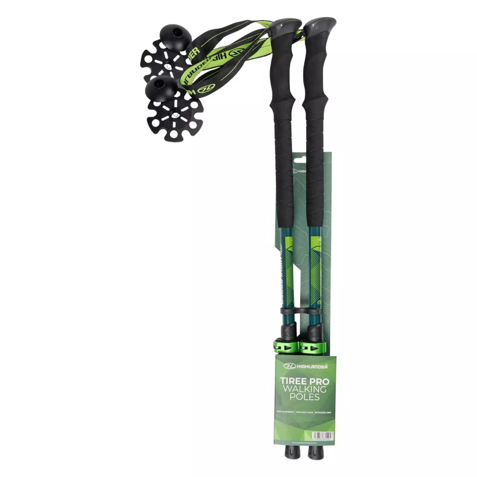 Kije trekkingowe Highlander Outdoor Tiree Pro Trekking Poles - Green
