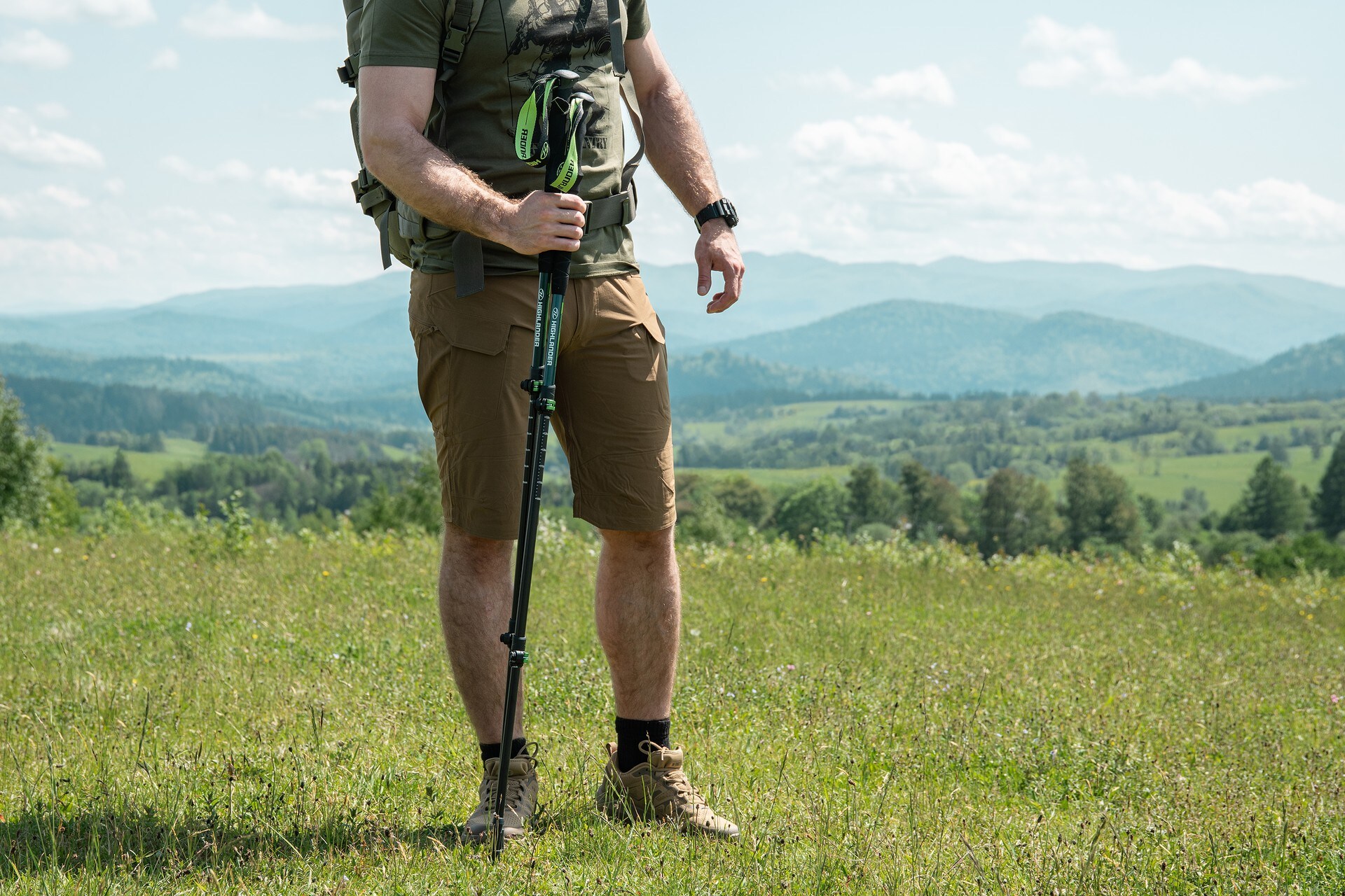 Kije trekkingowe Highlander Outdoor Tiree Pro Trekking Poles - Green