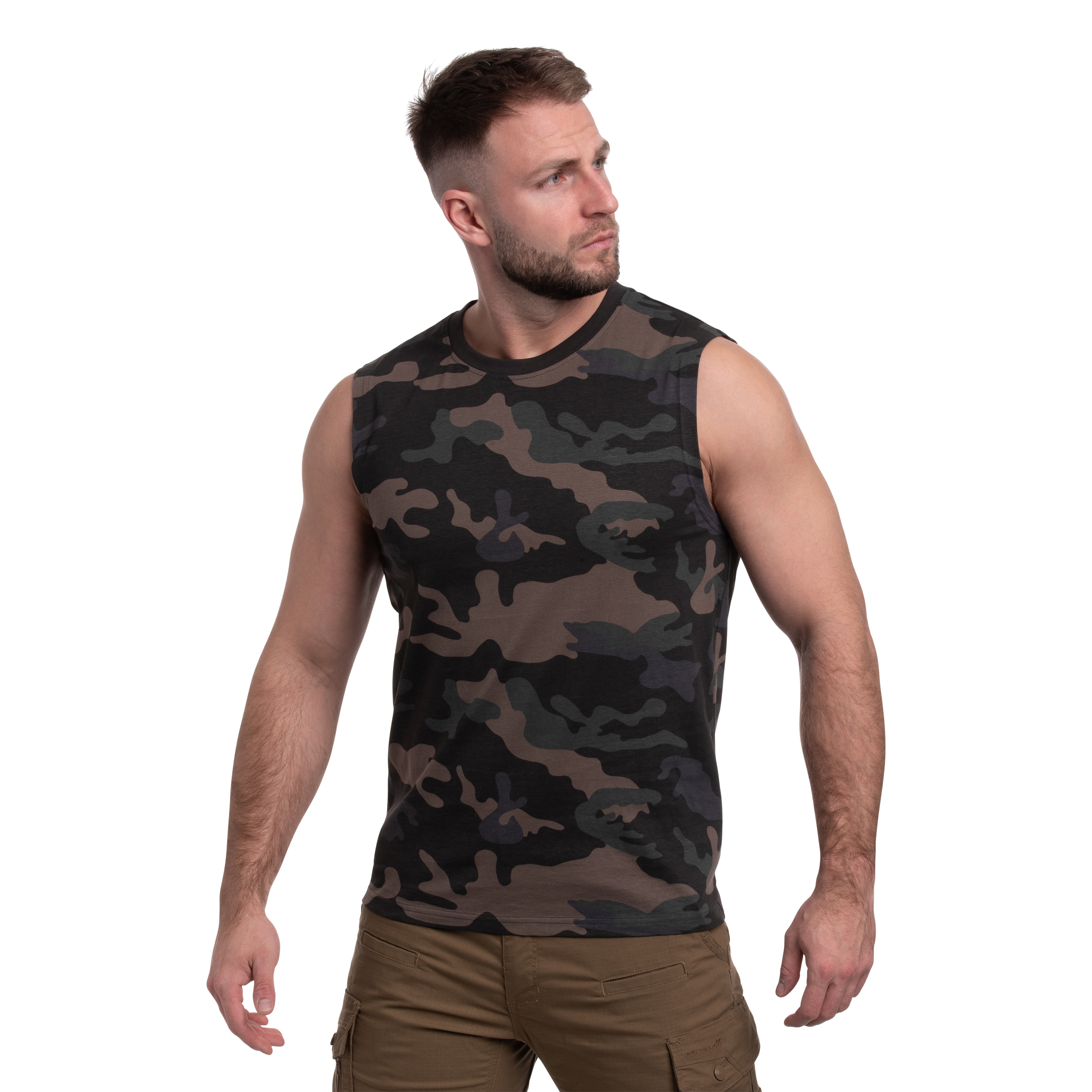 Koszulka Tank Top Brandit Sleeveless - Dark Camo