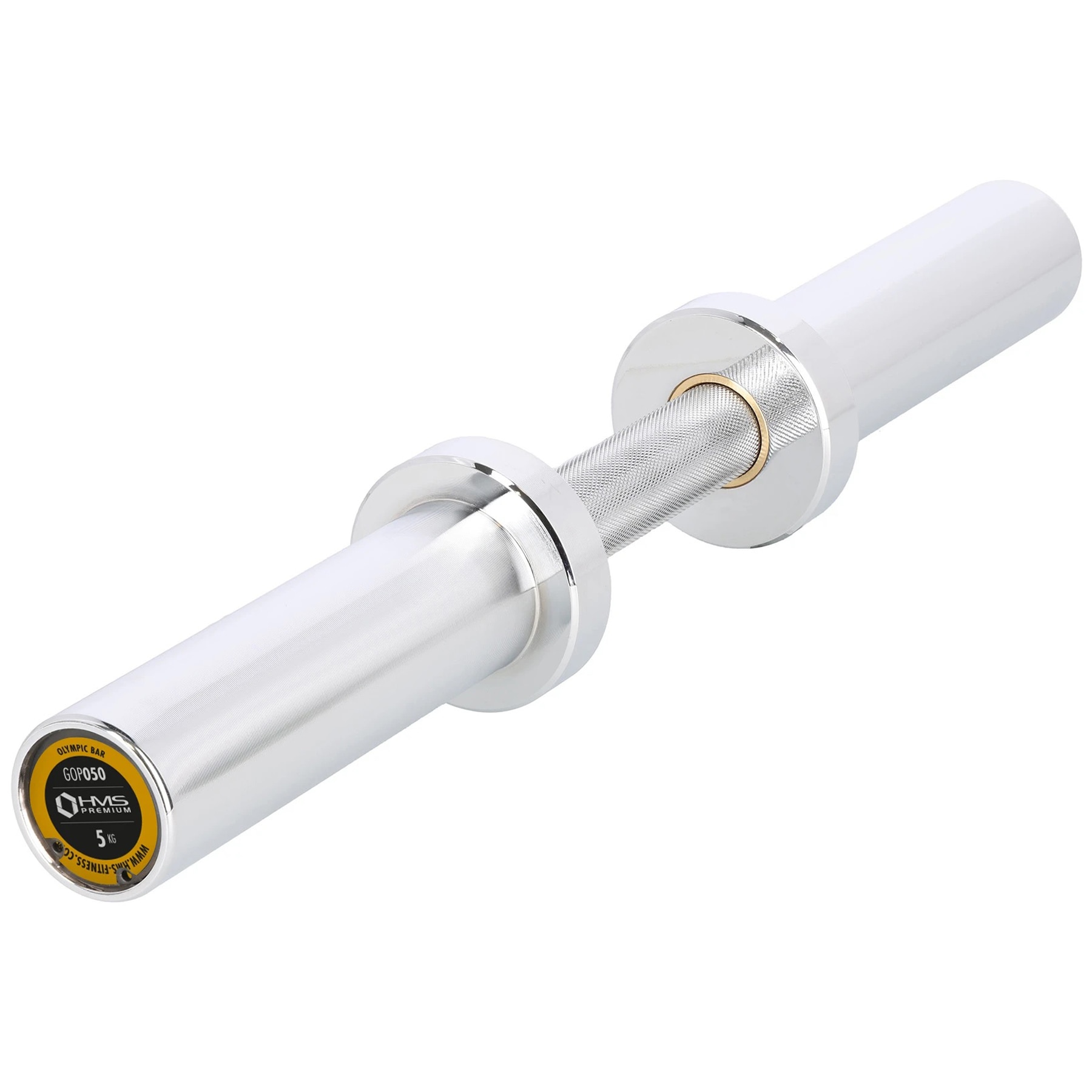 Gryf olimpijski HMS krótki z zaciskami GOP050 - 50 cm