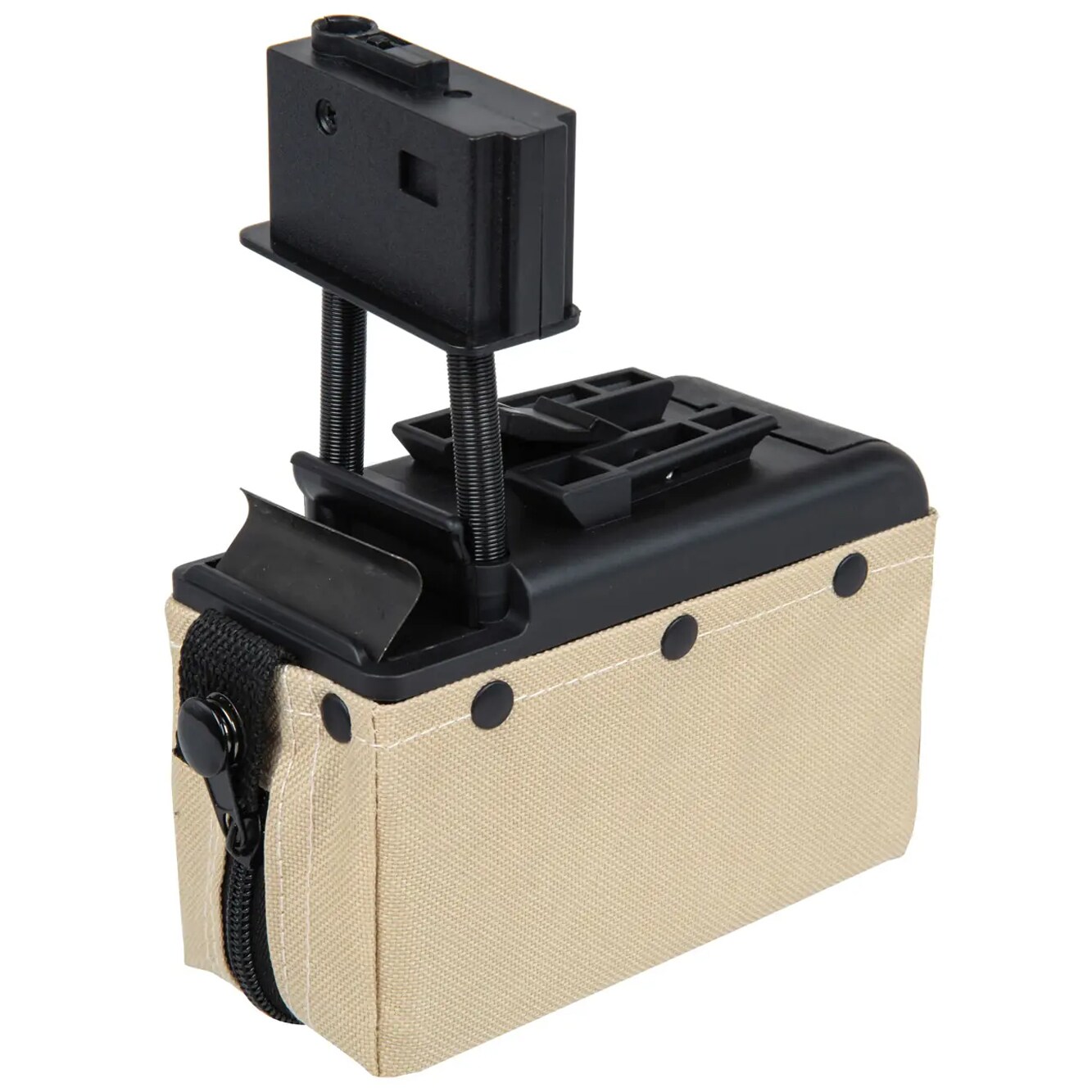 Magazynek pudełkowy ASG A&K 2000 kulek do replik M249 elektryczny - Tan