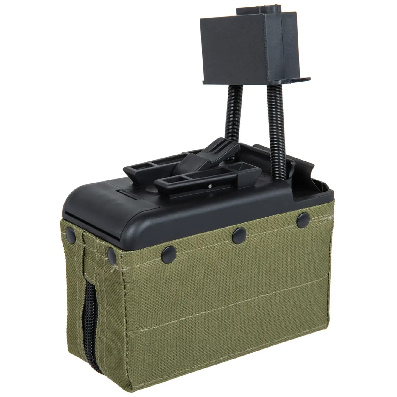 Magazynek pudełkowy ASG A&K 2000 kulek do replik M249 elektryczny - Olive