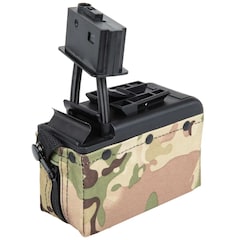 Magazynek pudełkowy ASG A&K 2000 kulek do replik M249 elektryczny - Arid MC Camo