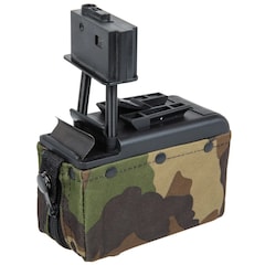 Magazynek pudełkowy ASG A&K 2000 kulek do replik M249 elektryczny - Woodland