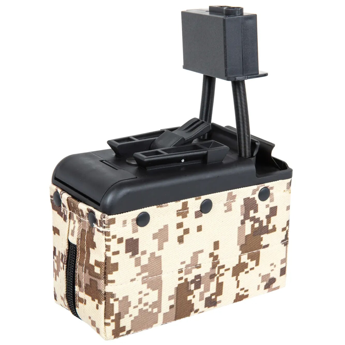 Magazynek pudełkowy ASG A&K 2000 kulek do replik M249 elektryczny - Digital Desert