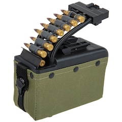 Magazynek pudełkowy ASG A&K do replik M249 elektryczny Olive - 2000 kulek
