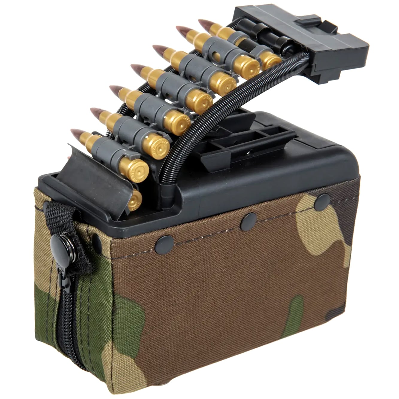 Magazynek pudełkowy ASG A&K do replik M249 elektryczny Woodland - 2000 kulek