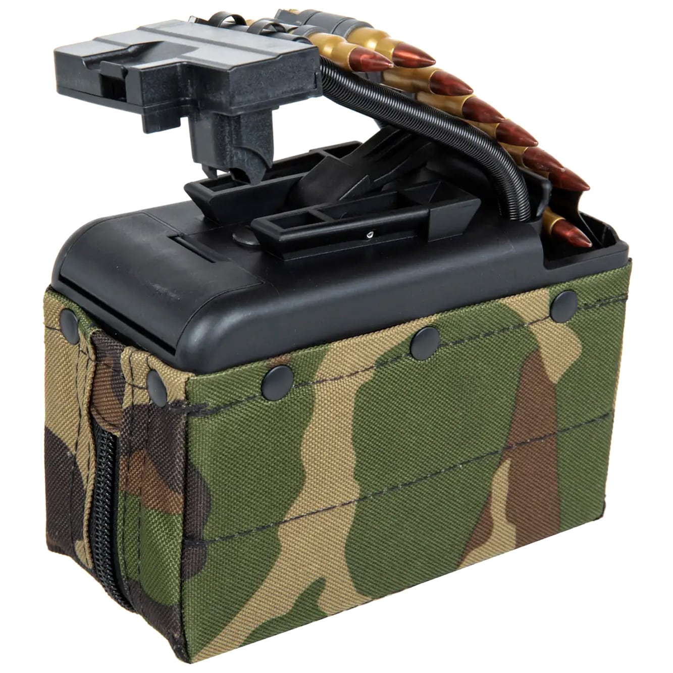 Magazynek pudełkowy ASG A&K do replik M249 elektryczny Woodland - 2000 kulek