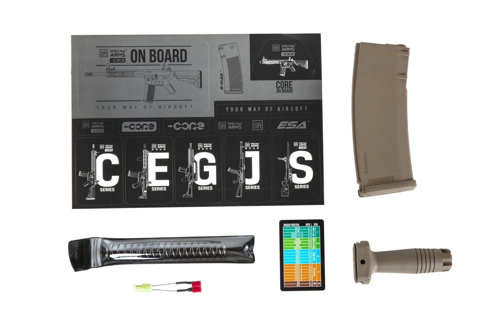 Karabinek szturmowy AEG Specna Arms SA-C03 Core HAL ETU - Half-Tan