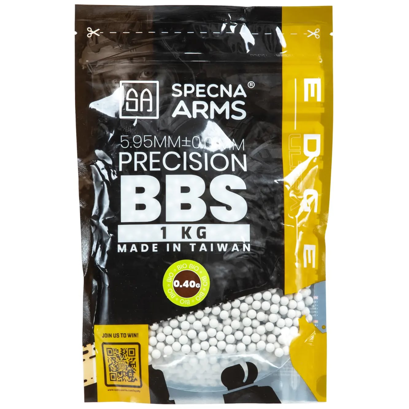 Kulki precyzyjne ASG Specna Arms Edge Ultra BIO 0,40 g 1 kg - Białe