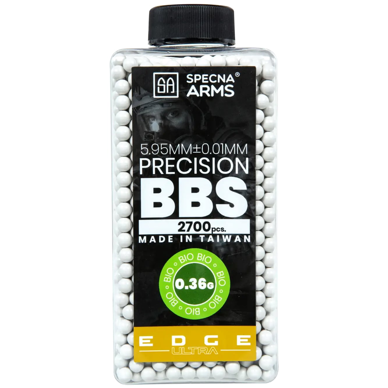 Kulki precyzyjne ASG Specna Arms EDGE Ultra Bio 0,36g 2700 szt. - Białe