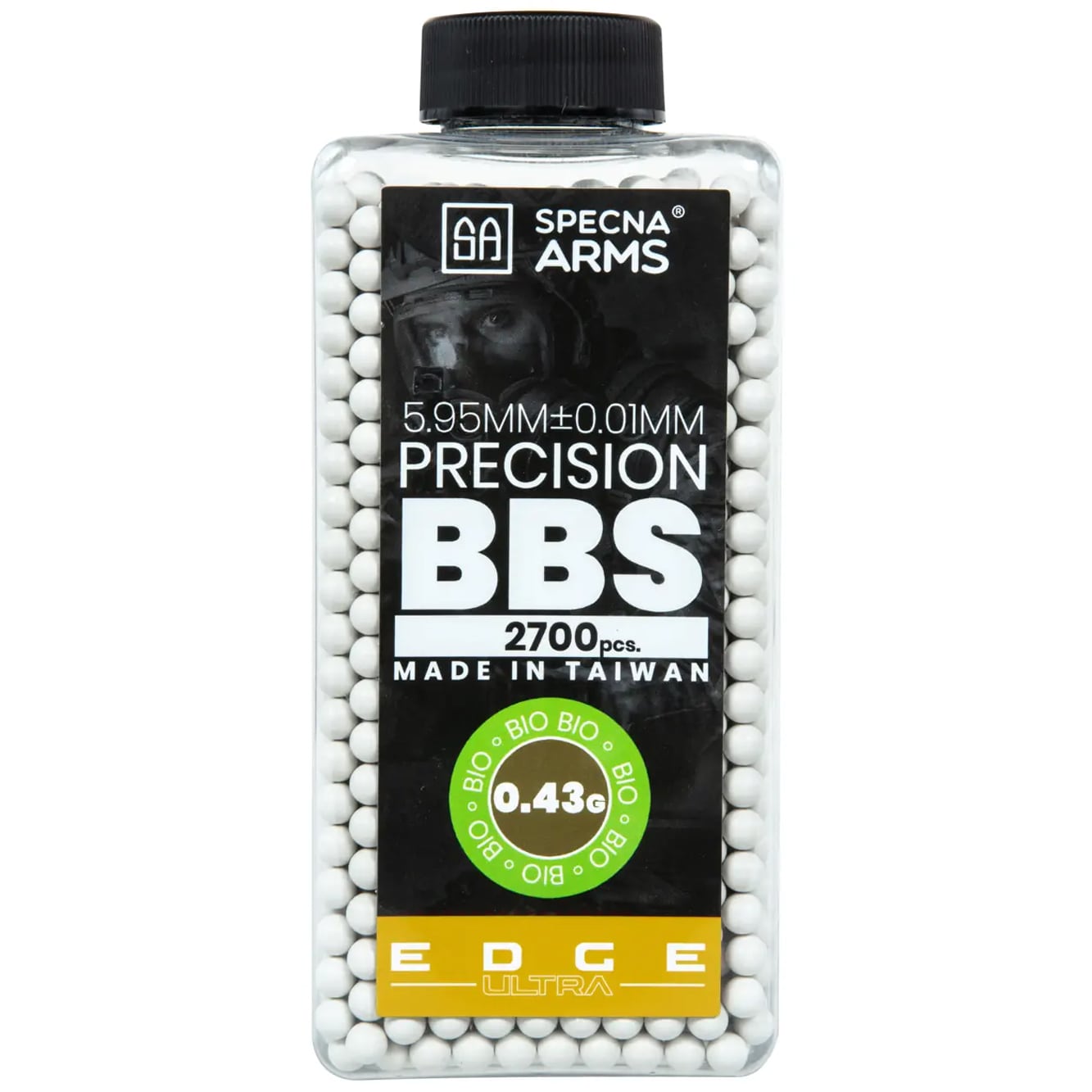 Kulki precyzyjne ASG Specna Arms EDGE Ultra Bio 0,43 g 2700 szt. - Białe