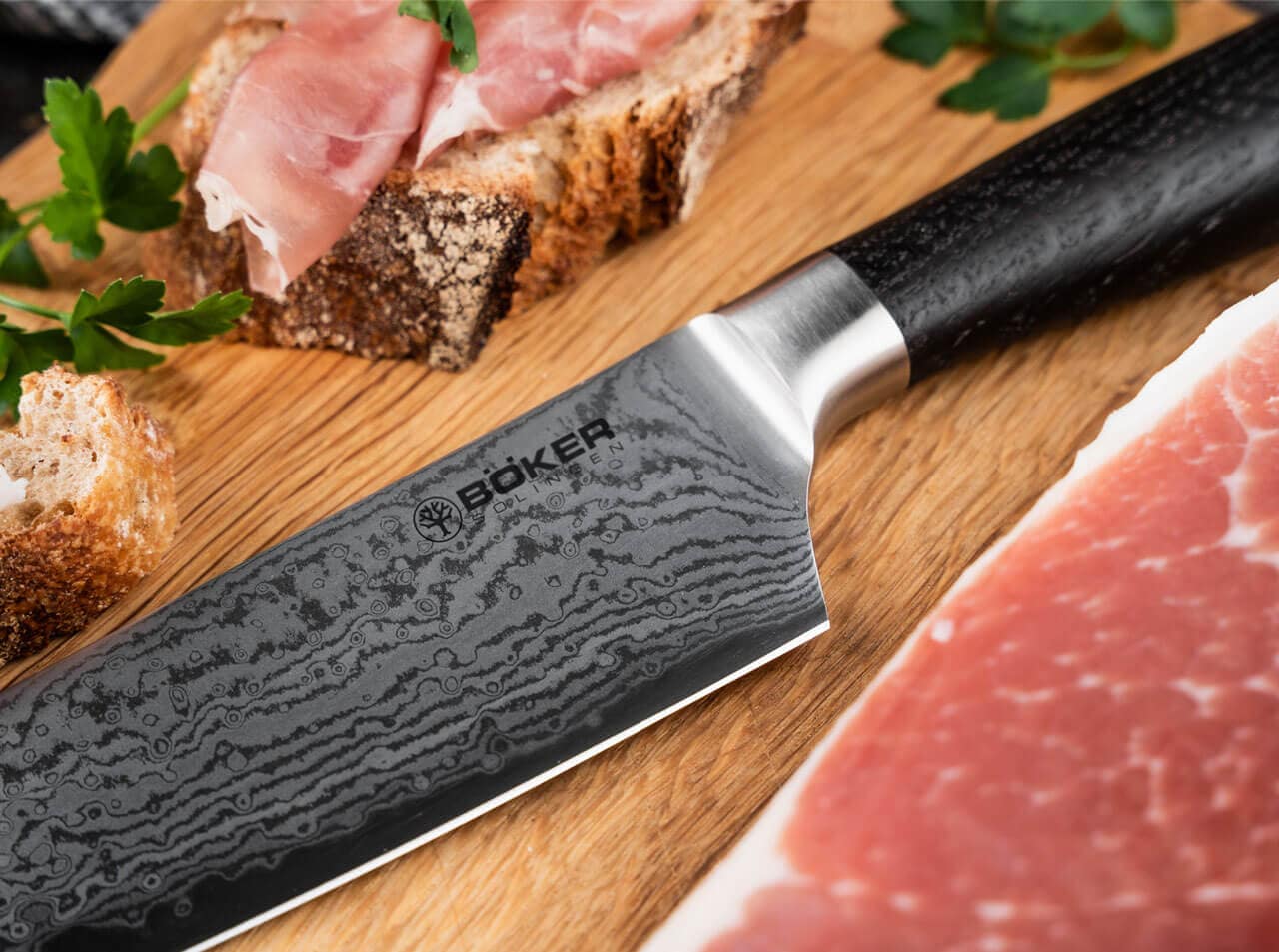 Nóż kuchenny Boker Solingen Meisterklinge Damast Chef's Knife Large