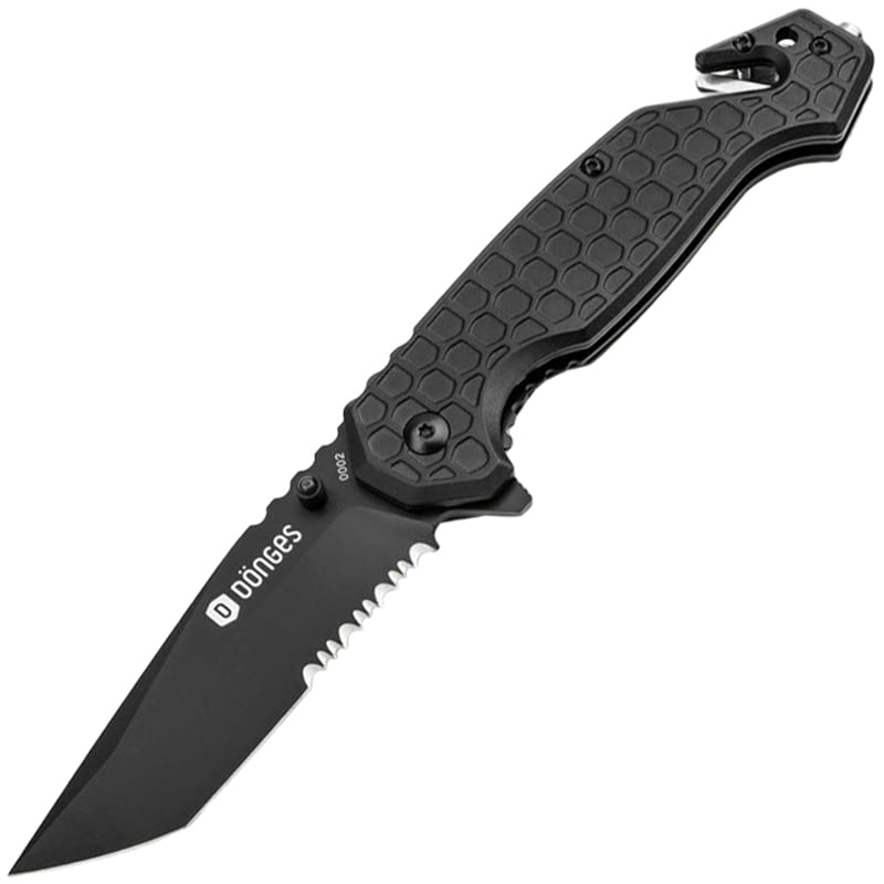 Nóż składany ratowniczy Dönges Basic Tactical - Black
