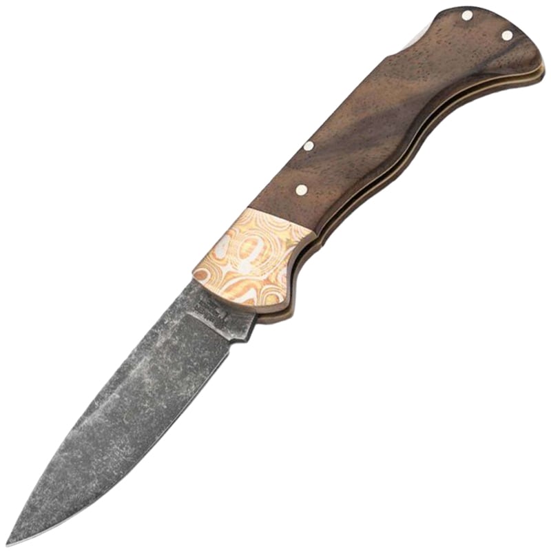 Nóż składany Boker Hunter Mokume Walnut - Black Stonewash