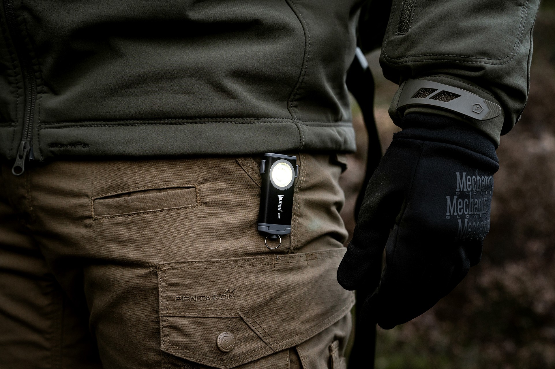 Latarka brelok Wuben G2 Black - 500 lumenów