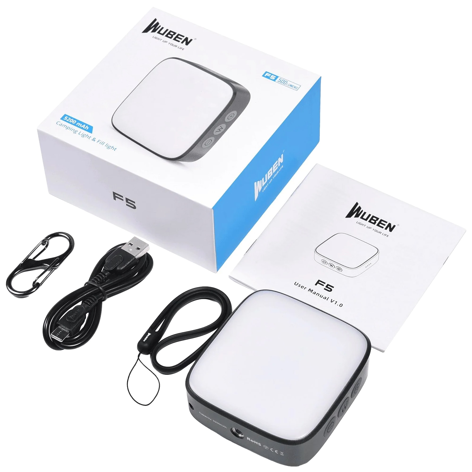 Lampa Wuben F5 Camping Light Grey - 500 lumenów