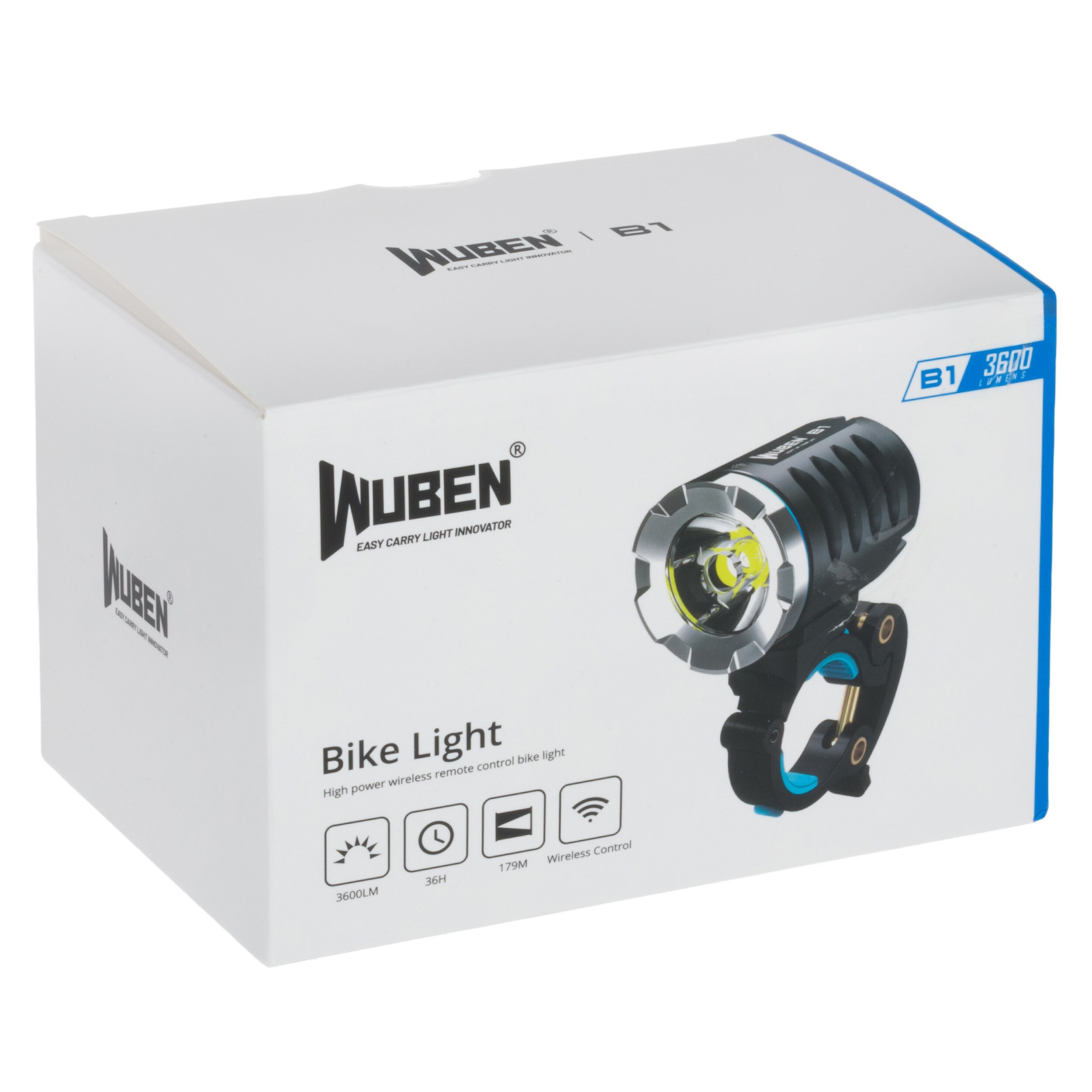 Światło rowerowe przednie Wuben B1 Black - 3600 lumenów