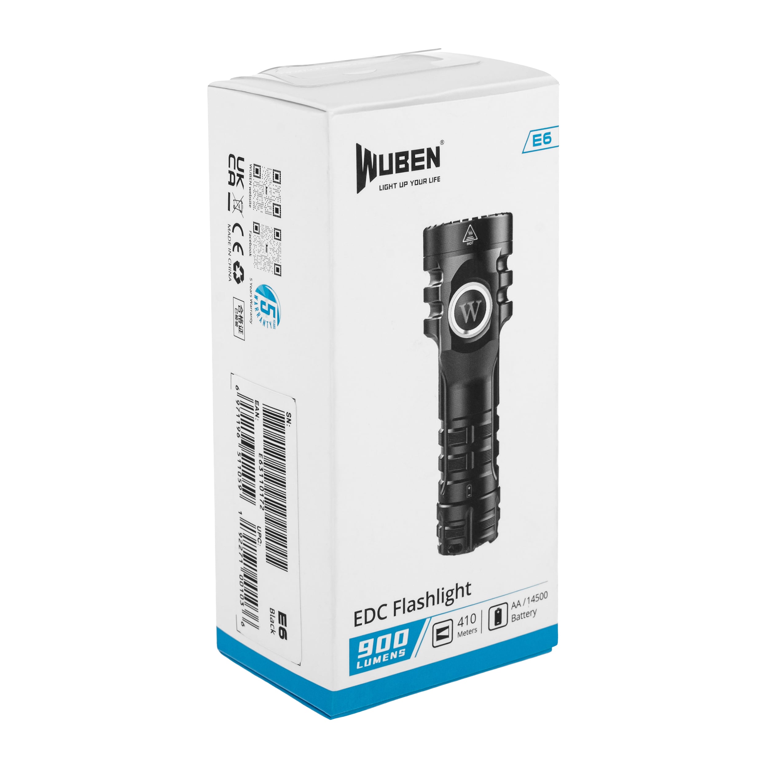 Latarka Wuben E6 Black - 900 lumenów